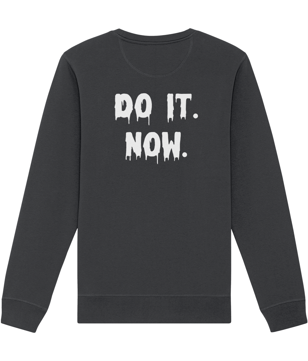 Action defined: Organic cotton with an empowering phrase.
