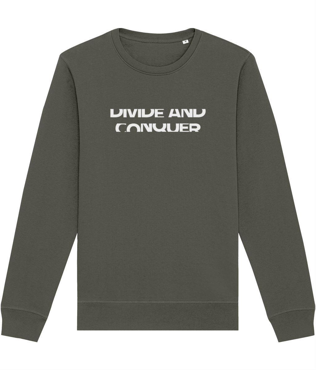 'Divide & Conquer' Eco-friendly organic cotton sweatshirt.