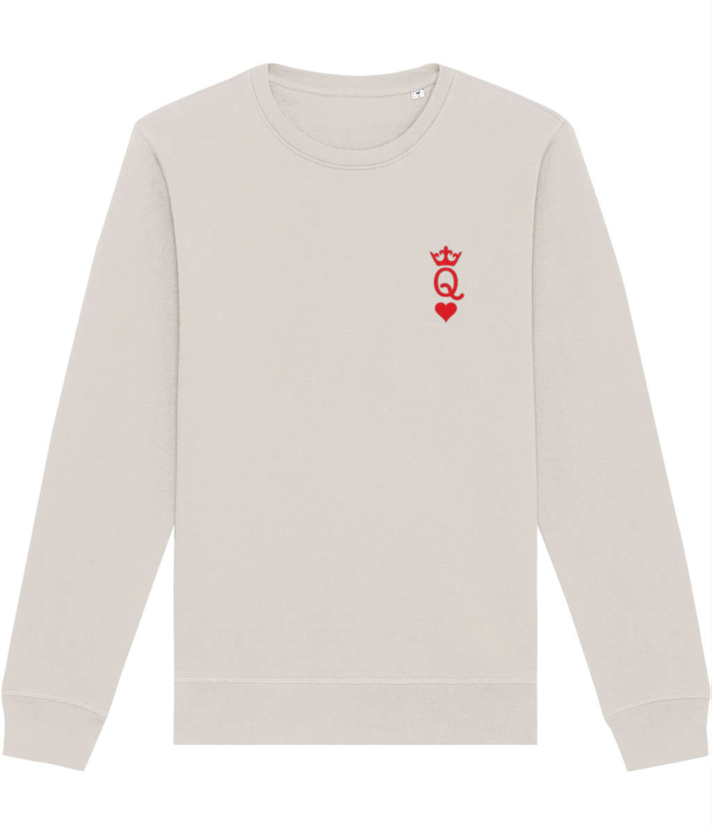 Literary fashion: Contemporary 'Queen Of Hearts' Organic Cotton Sweatshirt for readers