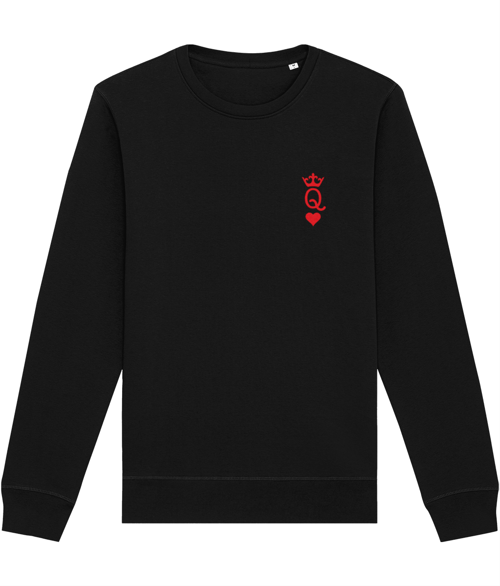 Men's must-have: Contemporary 'Queen Of Hearts' Organic Cotton Sweatshirt