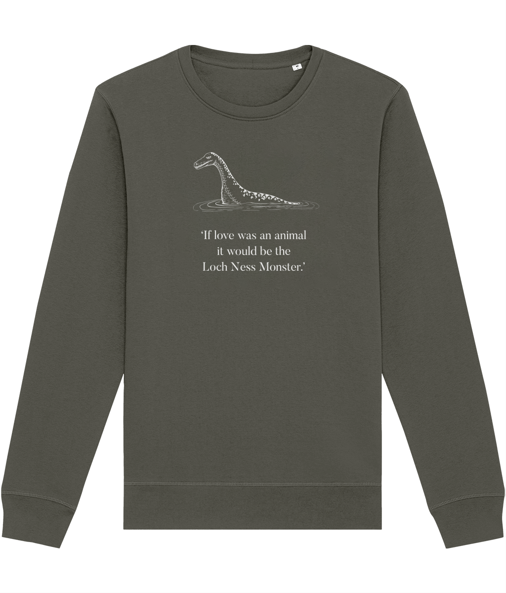 The Scotland 'Nessie' organic cotton sweatshirt is the ideal jumper Scotland fashion statement.
