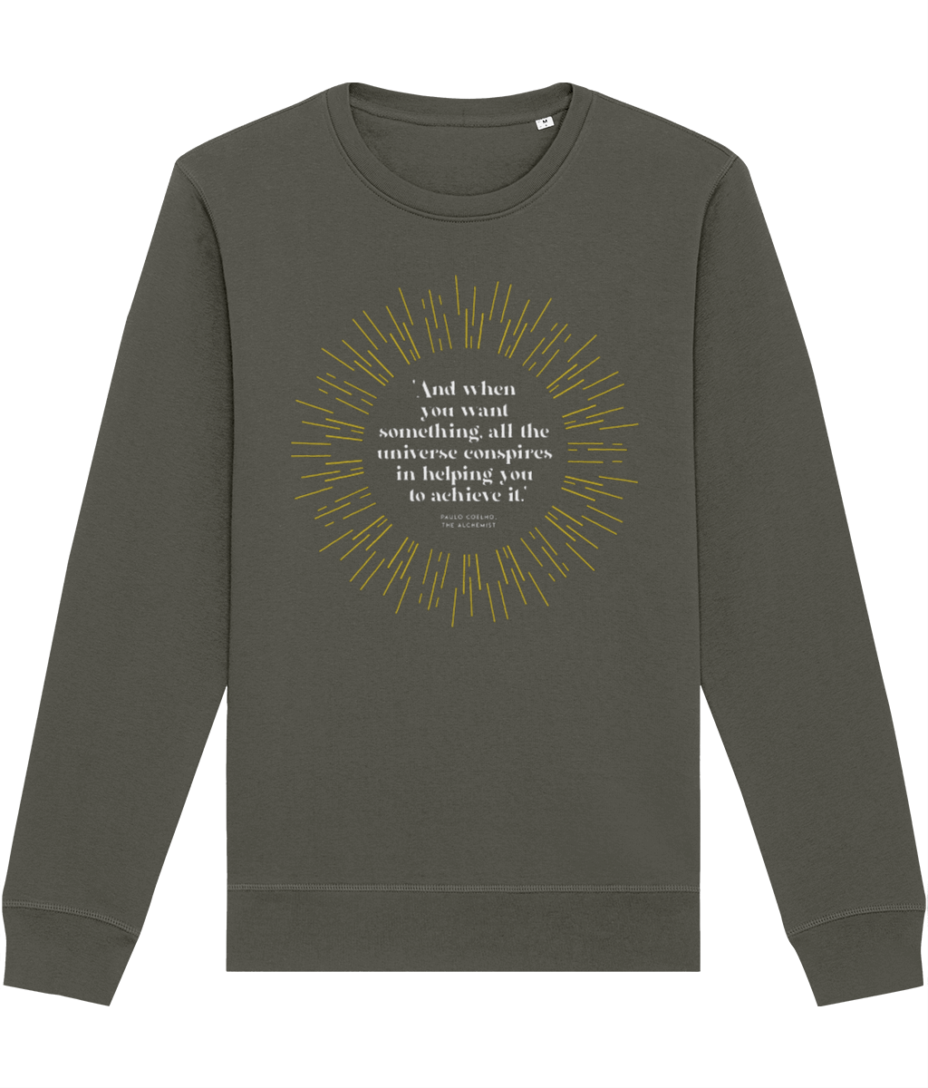 Positive 'The Alchemist's' Organic Cotton Sweatshirt - chic Paulo Coelho sweatshirt style