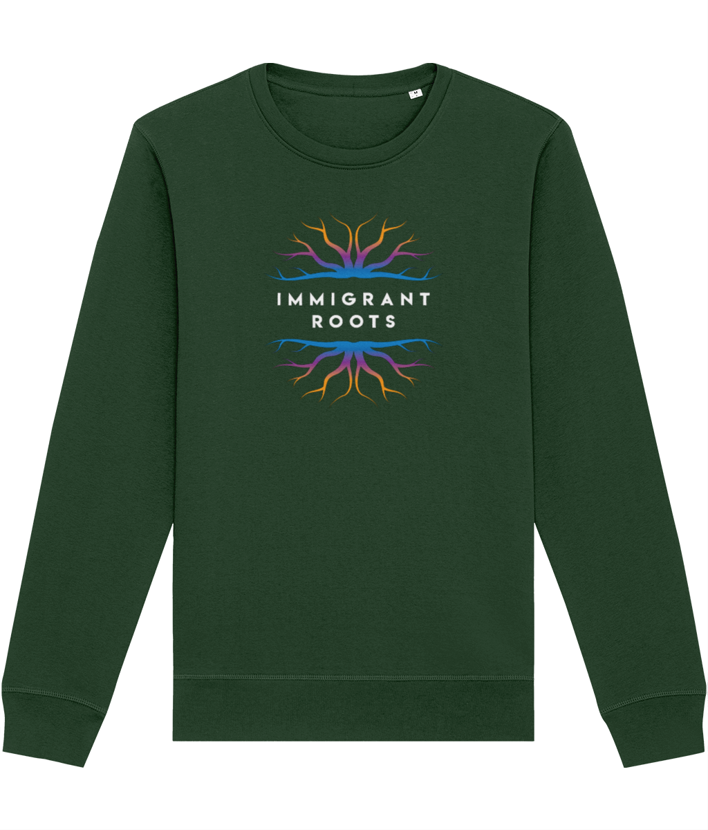 Urban 'Immigrant Roots' Organic Cotton Sweatshirt giving quiet power and style