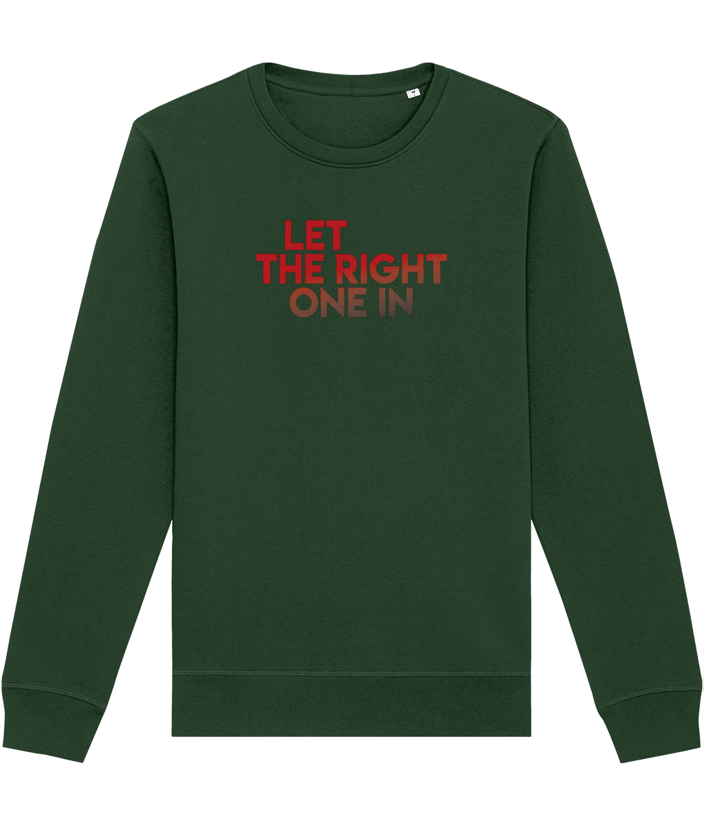 ‘The Right One’ sweatshirt for planet-friendly comfort and vampire inspiration in a cool design
