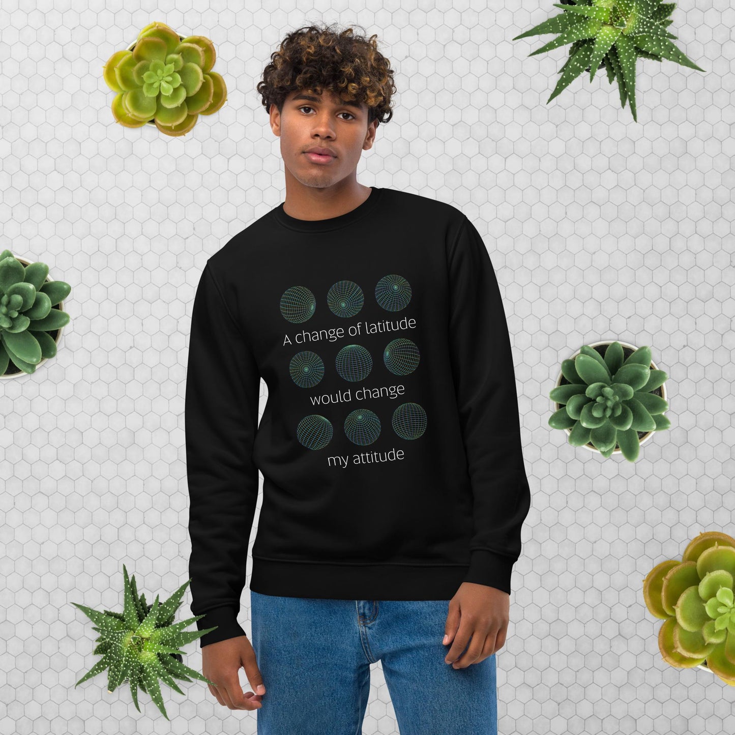 Adventure Change of Latitude Organic Cotton Sweatshirt - Vacation Sweatshirt for a relaxed and stylish getaway