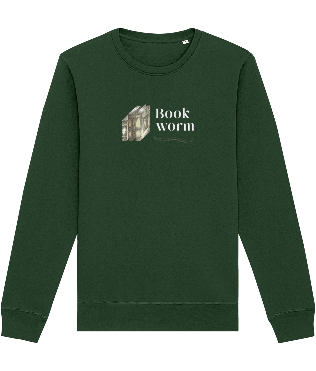 Quality best sweatshirt: 'Bookworm' cotton fabric.