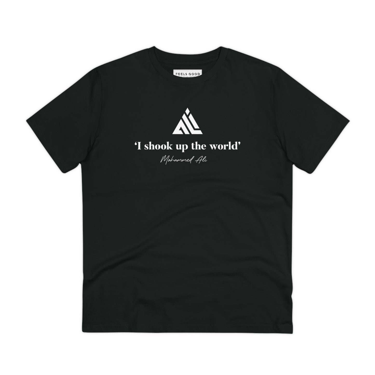 Tee streetwear lovers will appreciate the bold design of the "Boxing 'Ali Shakes Up The World'" T-shirt.