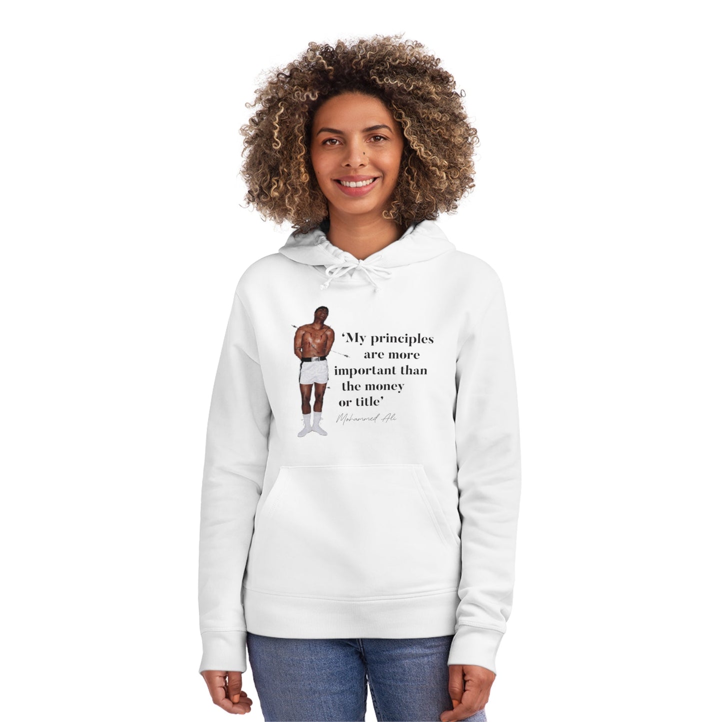 Best streetwear hoodie for music lovers – the Boxing 'Rising Above' Ali Organic Cotton Hoodie - Muhammed Ali