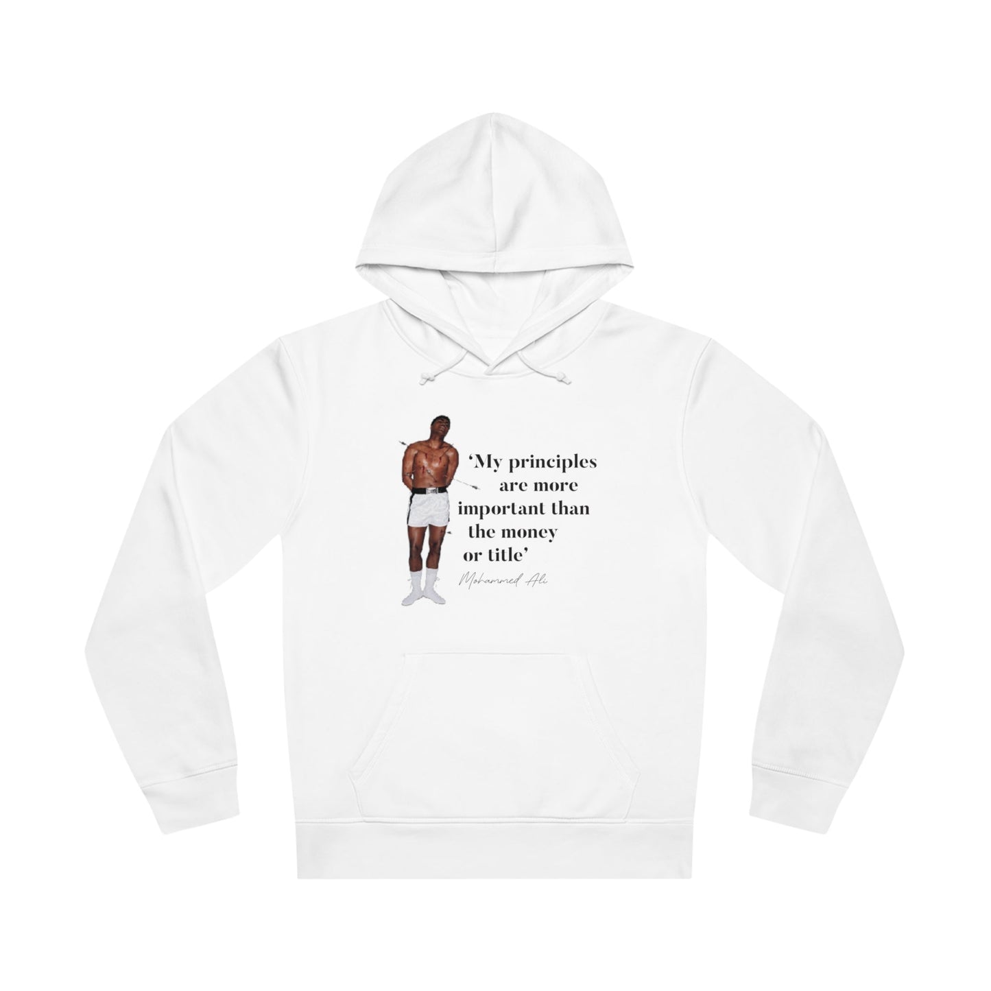 Rock your urban hoodie look with the Boxing 'Rising Above' Ali Organic Cotton Hoodie. Shop now! - Muhammed Ali