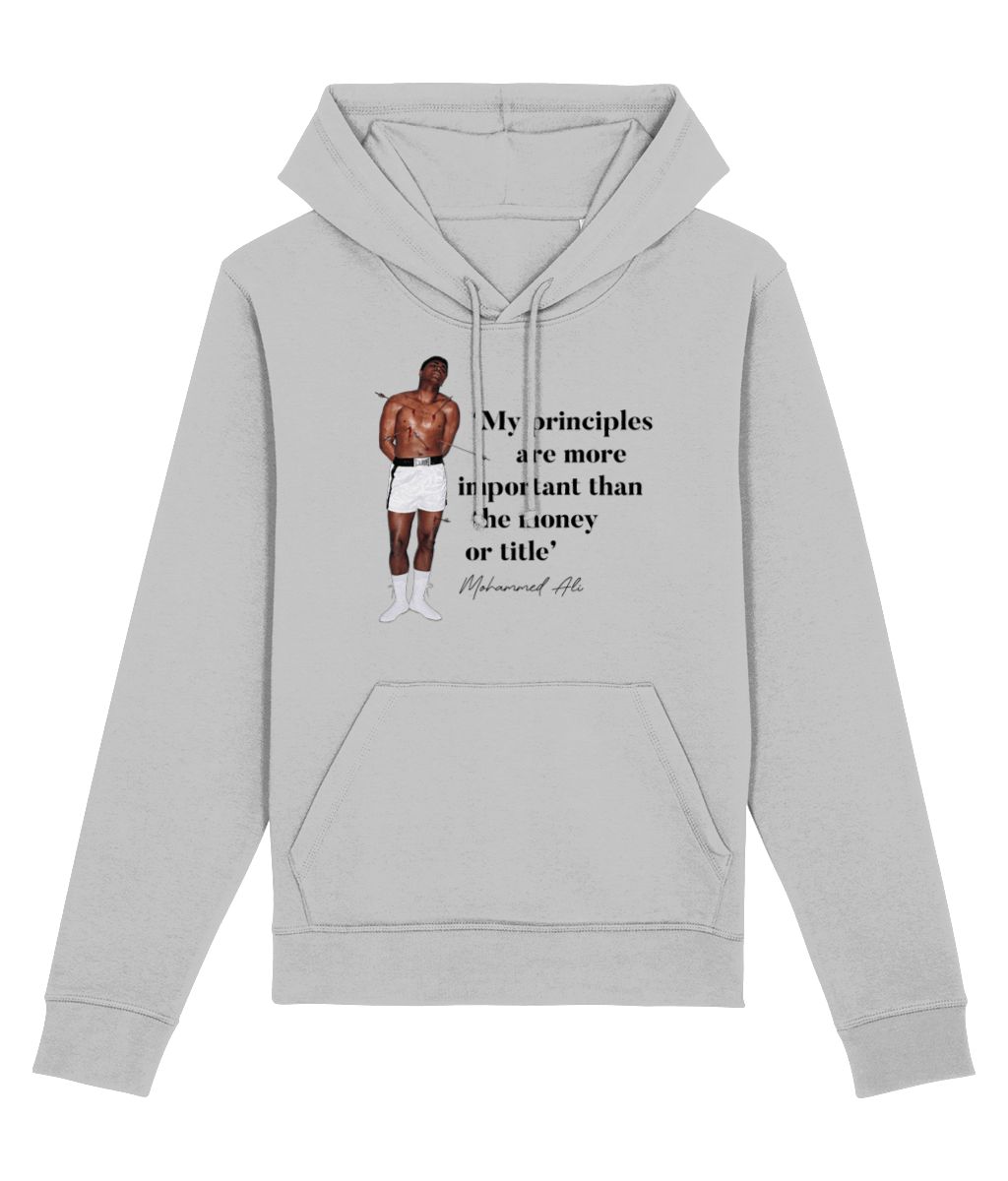 Bob Marley hoodies UK fans will love this music-inspired Boxing 'Rising Above' Ali Organic Hoodie - Muhammed Ali