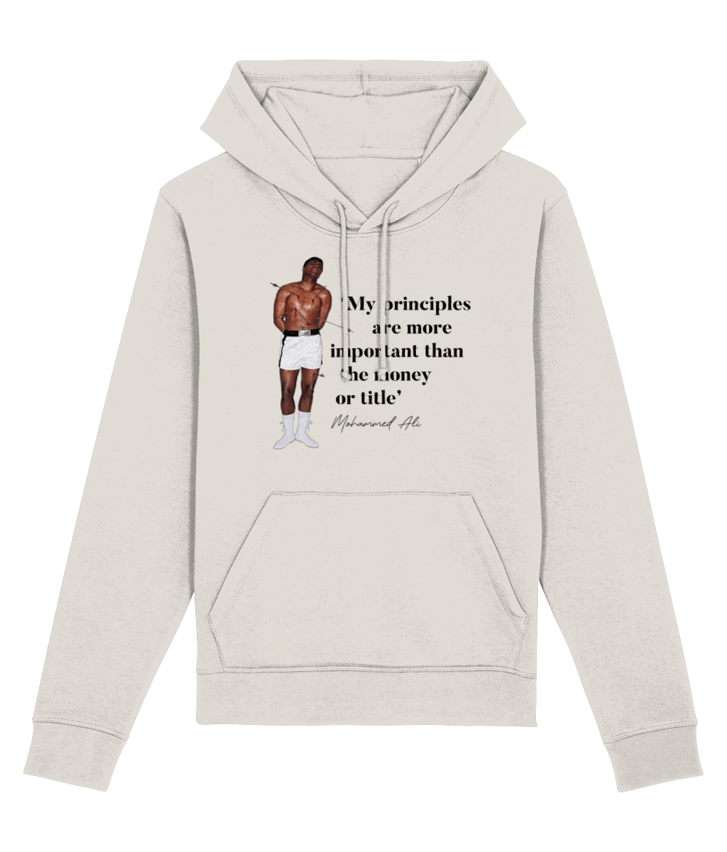 Rock hoodies never looked this good! Get the Boxing 'Rising Above' Ali Organic Cotton Hoodie - Muhammed Ali