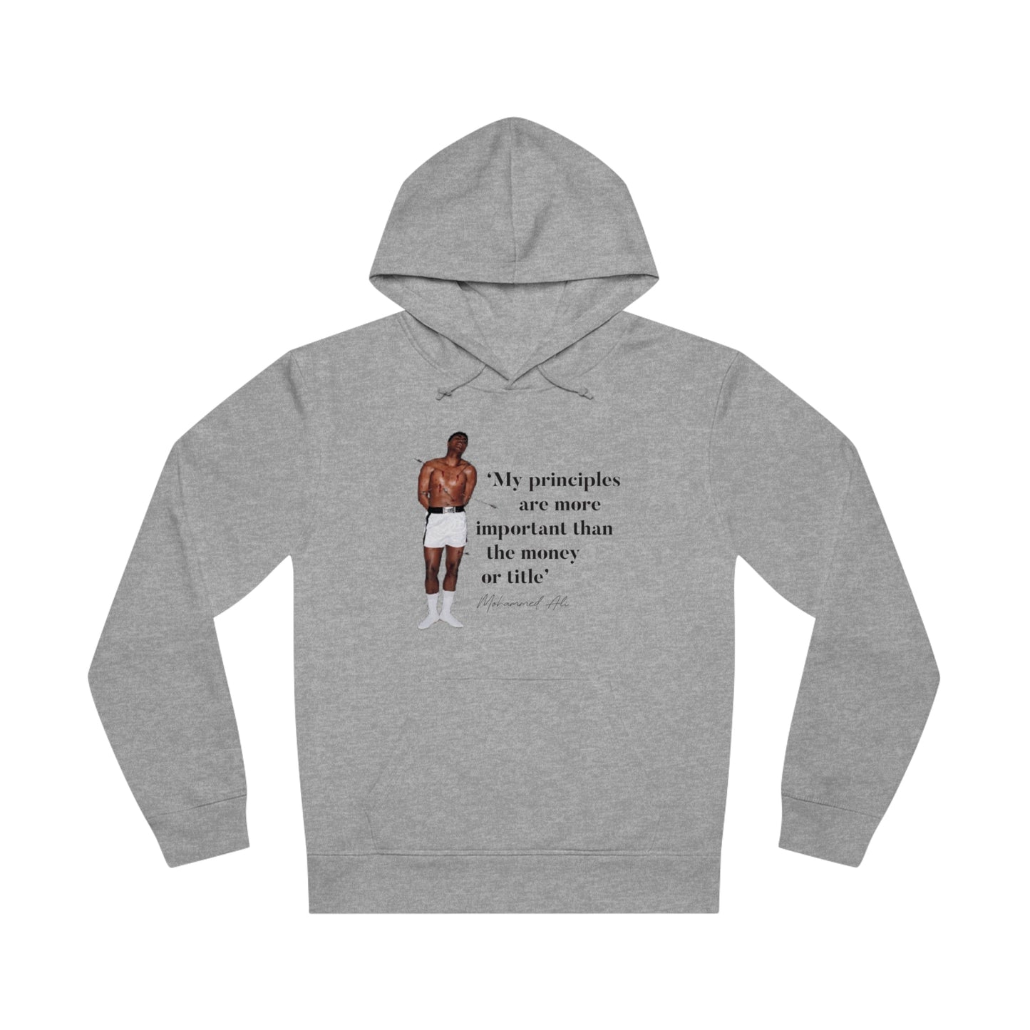Searching for graphic hoodies? Get the Boxing 'Rising Above' Ali Organic Cotton Hoodie today! - Muhammed Ali