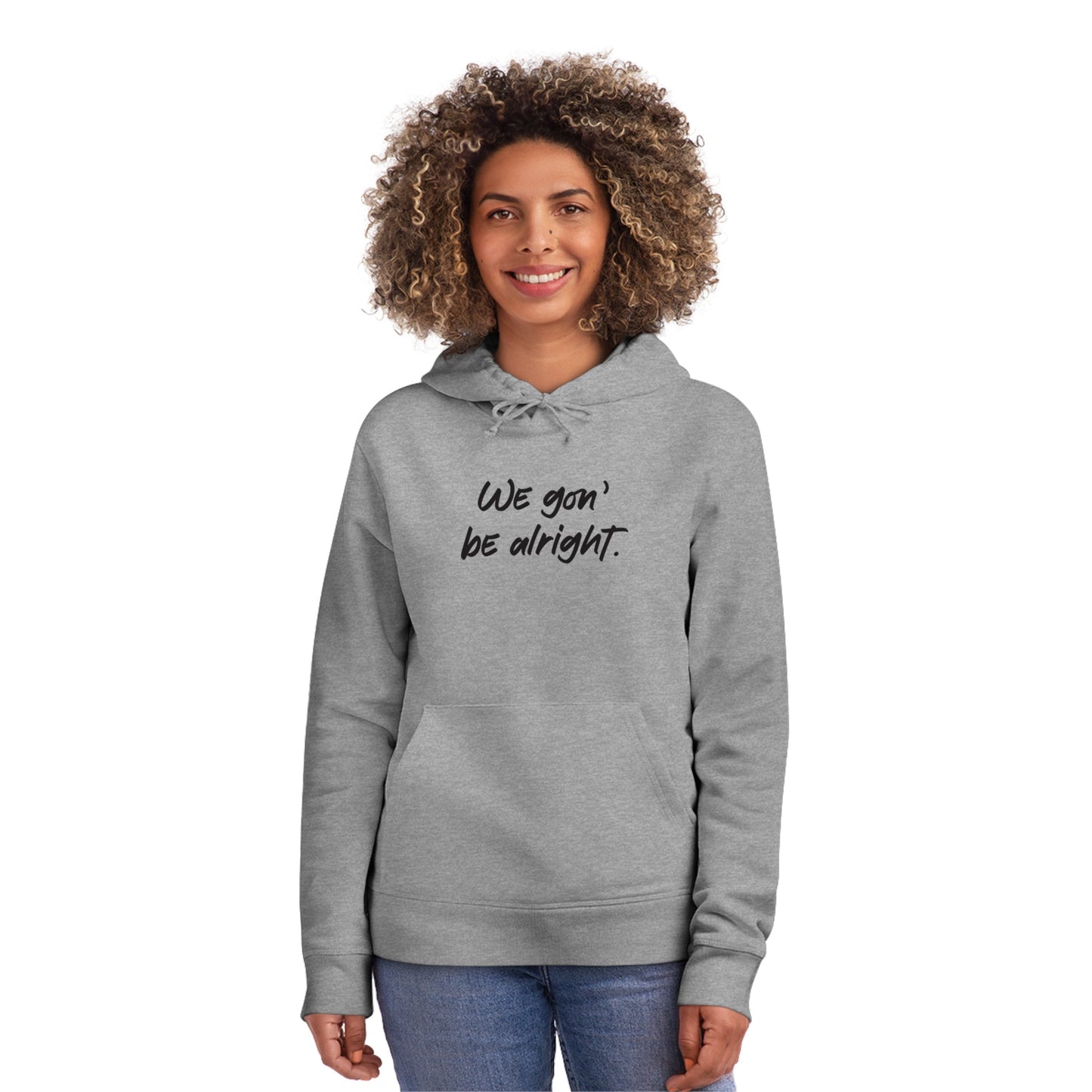 Classic pullover hoodie with ‘Being Alright’ typography