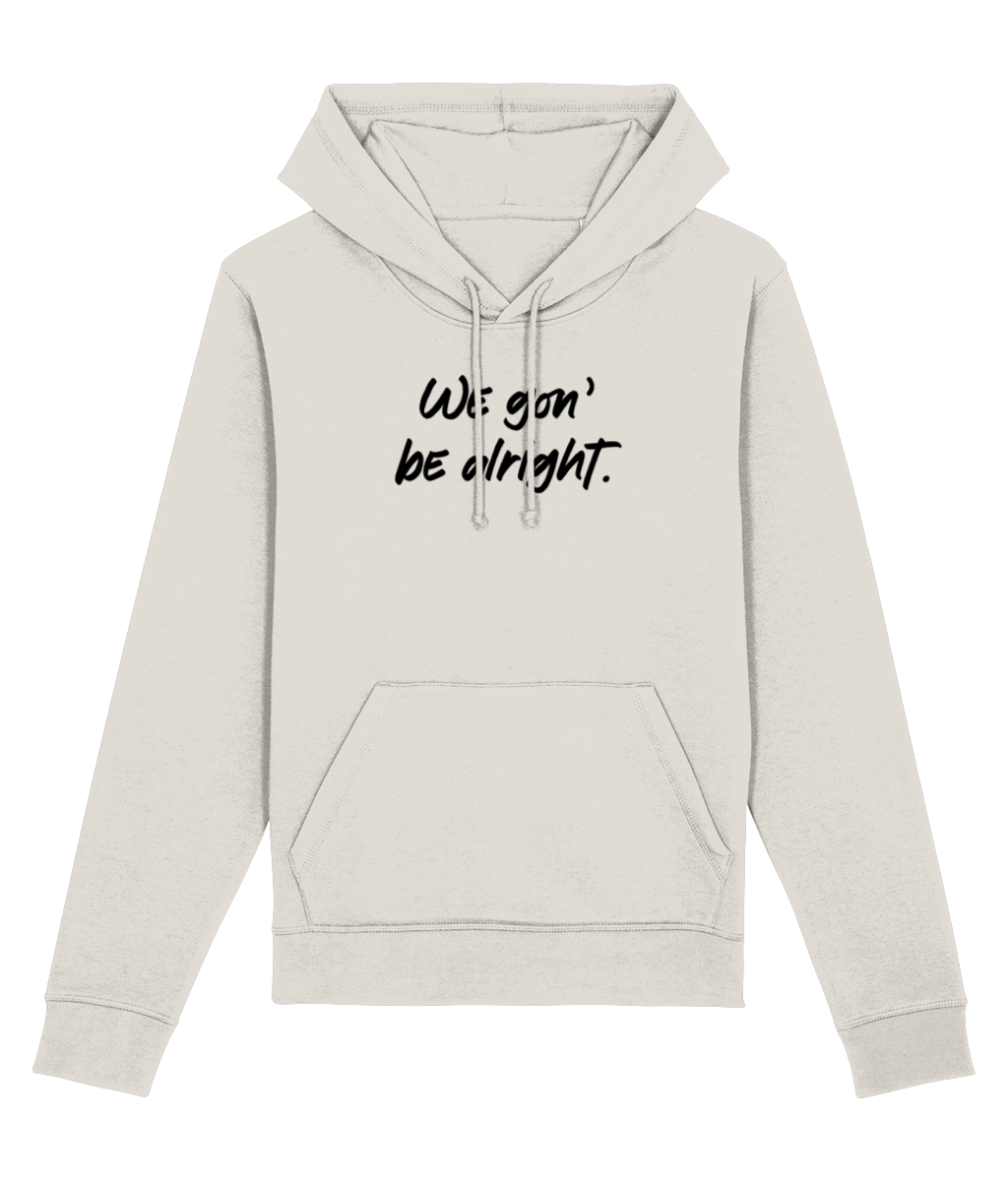Urban hoodie with bold text advocating for equality