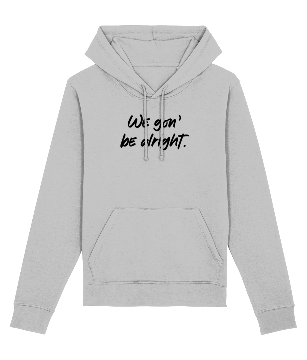 Statement hoodie with ‘Being Alright’ slogan for everyday wear