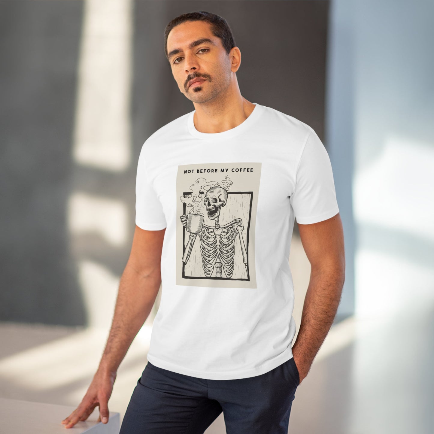 Contemporary 'Coffee Lovers' Organic Cotton T-shirt - Coffee Tshirt