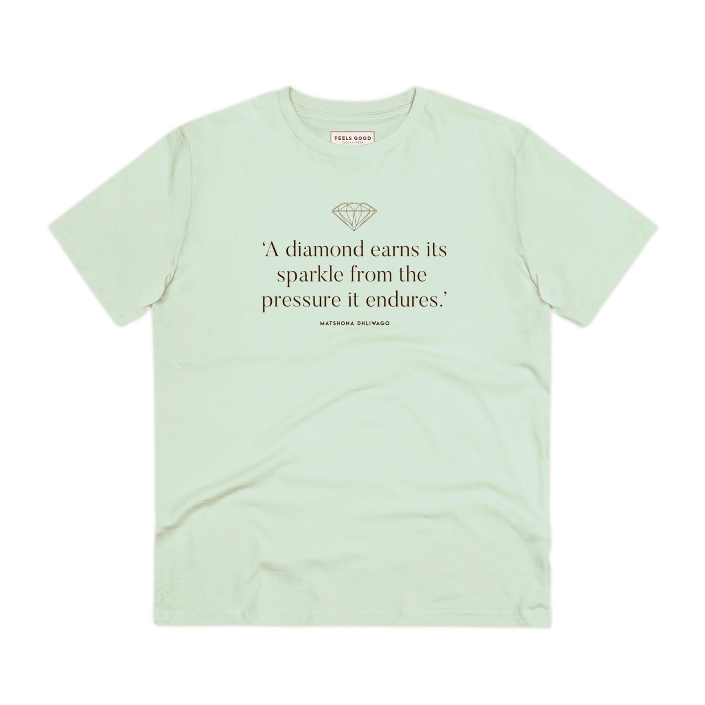 The contemporary 'Diamonds Sparkle' organic cotton t-shirt is the perfect Matshona Dhliwago t shirt.