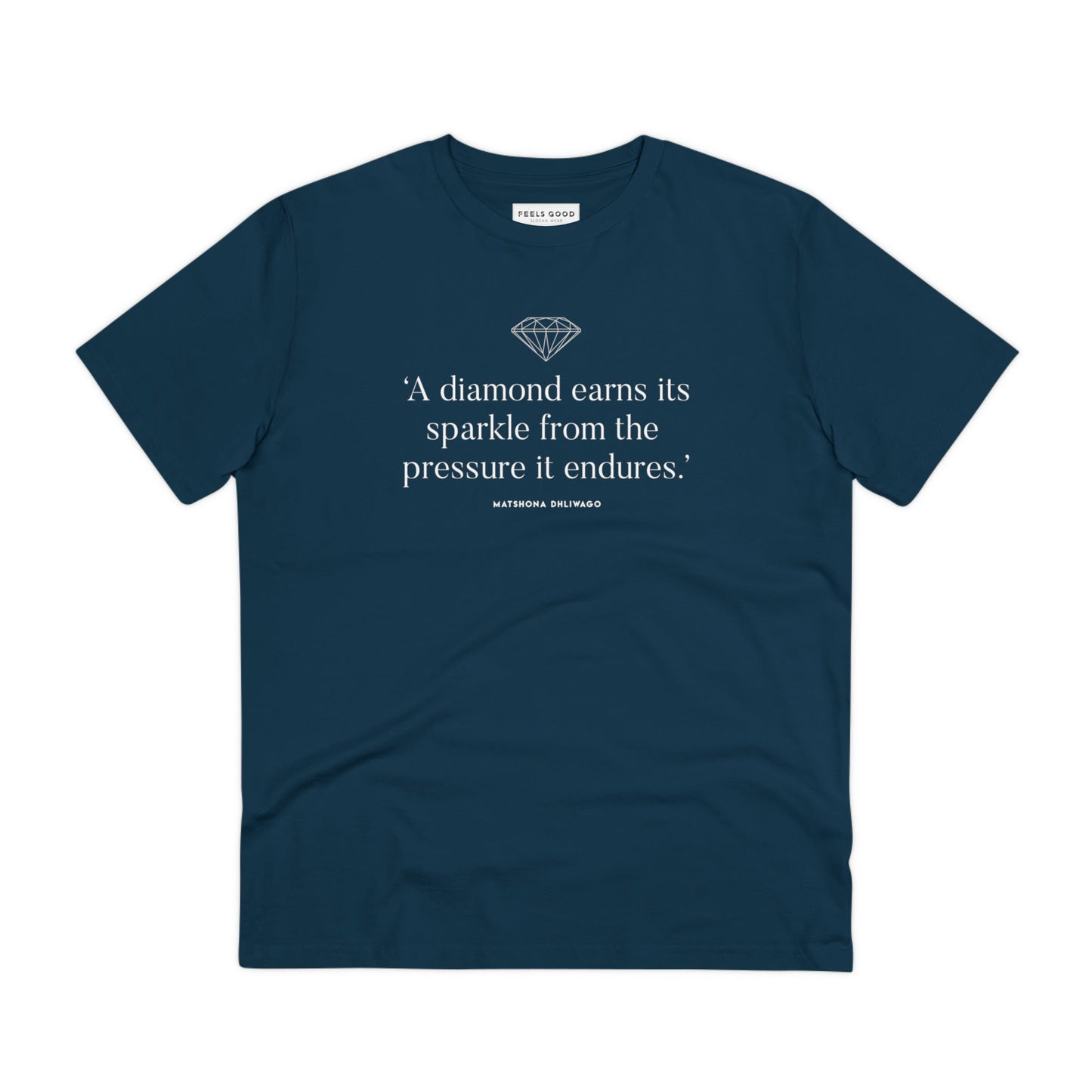 Inspired by dior t shirt, the contemporary 'Diamonds Sparkle' organic cotton t-shirt exudes class.