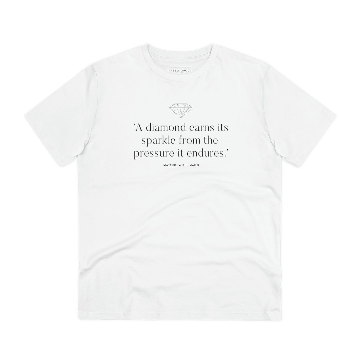 This chanel tshirt-inspired look is here: contemporary 'Diamonds Sparkle' Matshona Dhliwago organic cotton t-shirt.