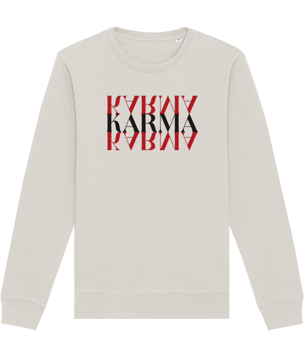 'Karma Karma Karma' Culture Club sweatshirt with soulful, thoughtful outfit energy