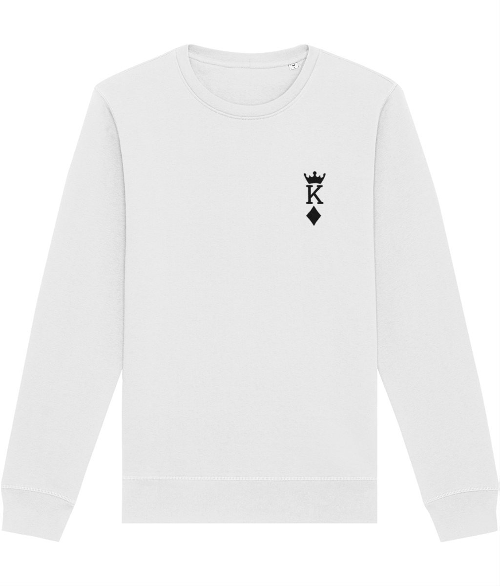 Uplift spirits in the Contemporary 'King Of Diamonds' Organic Cotton Sweatshirt