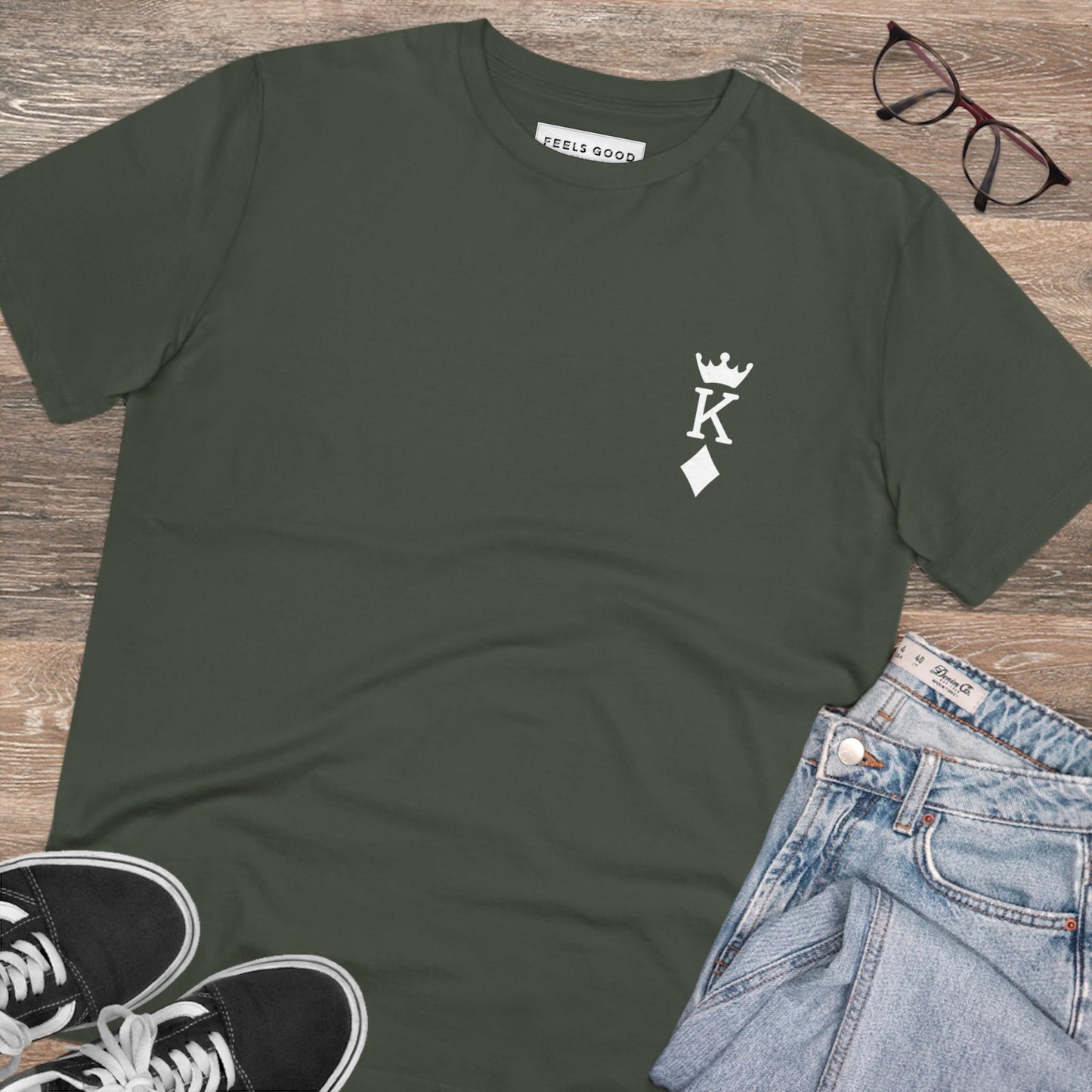 Organic best t-shirt: 'King Of Diamonds' cotton tee.