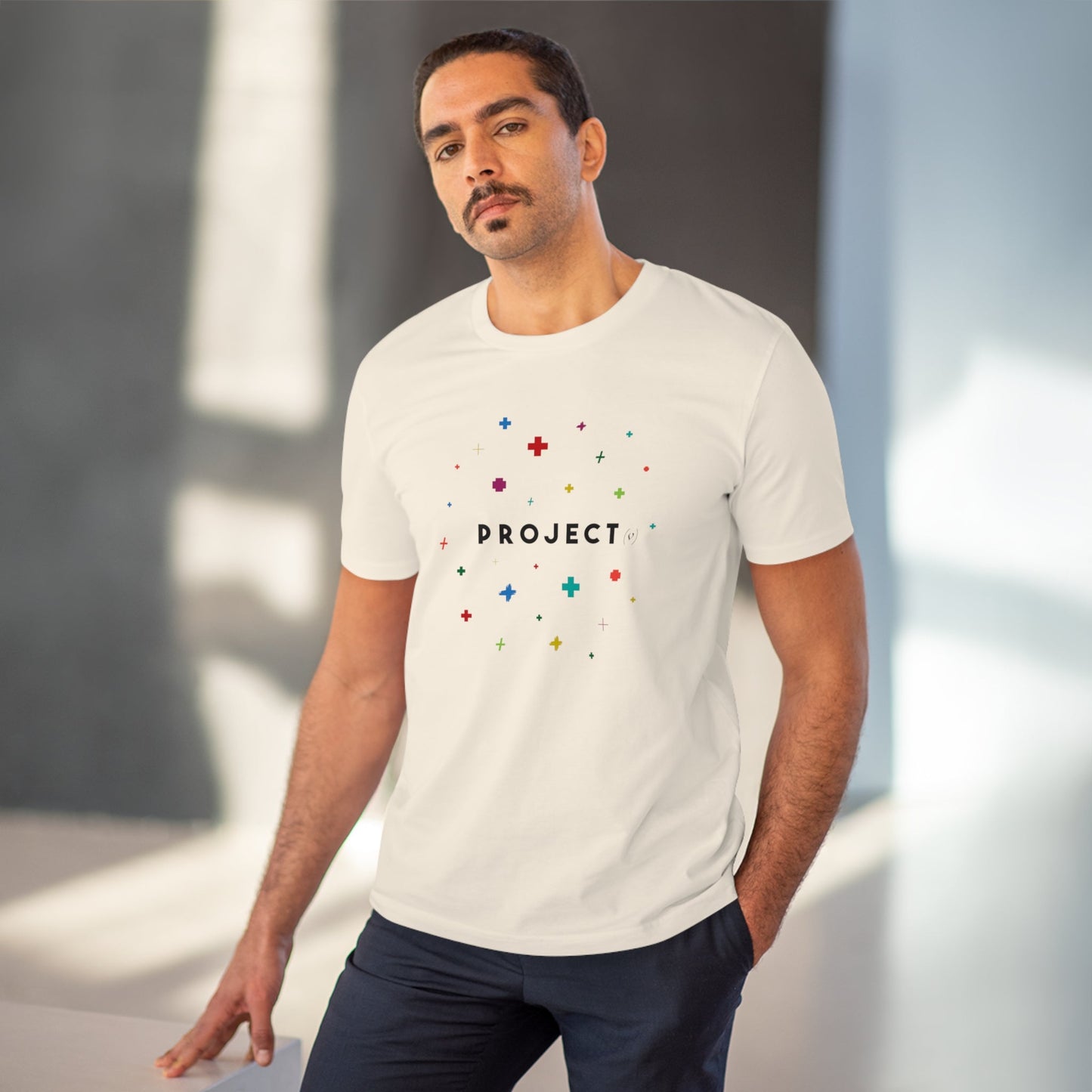 Contemporary 'Project Positivity' Organic Cotton T-shirt - Fun Tshirt