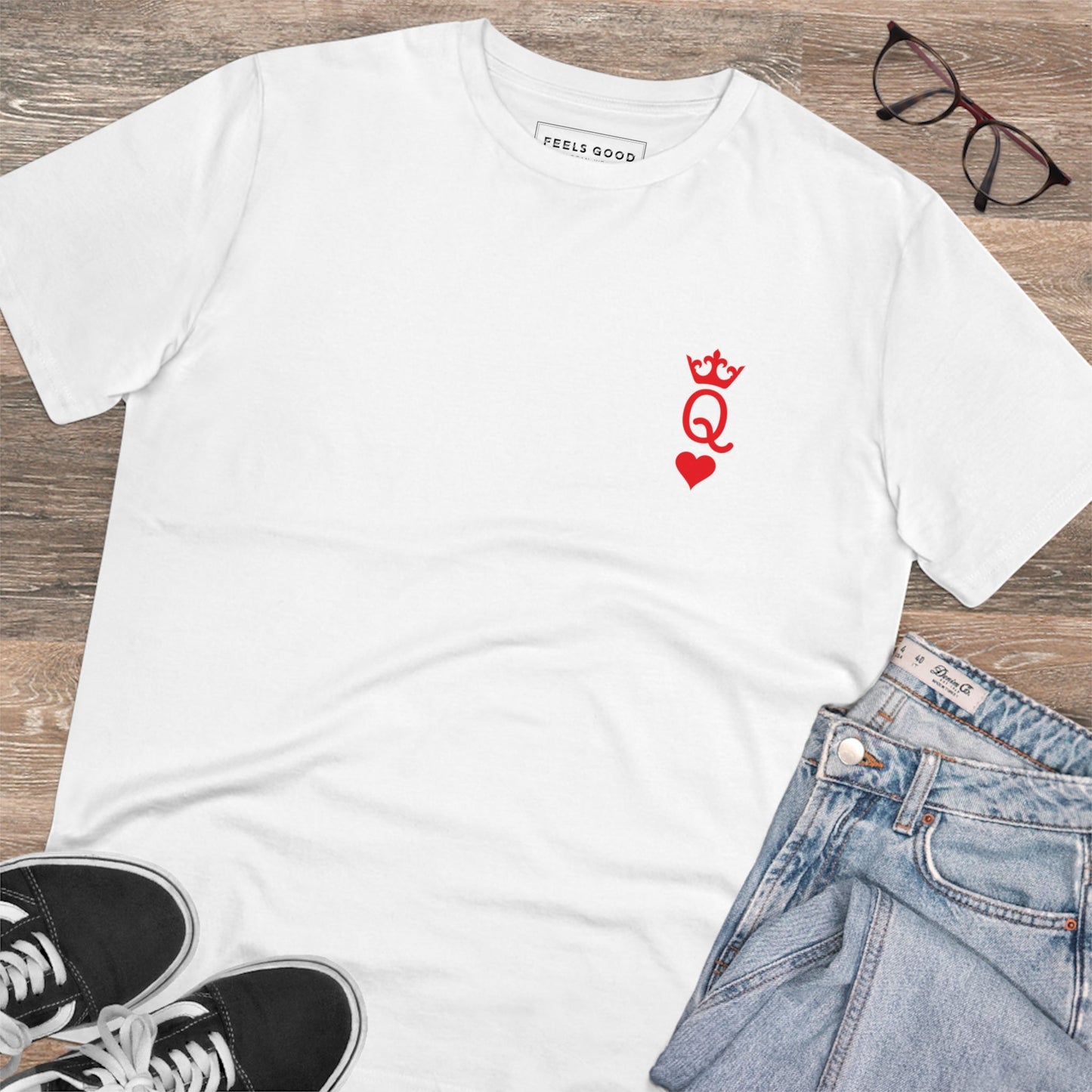 Trending best t-shirt: 'Queen Of Hearts' contemporary design.