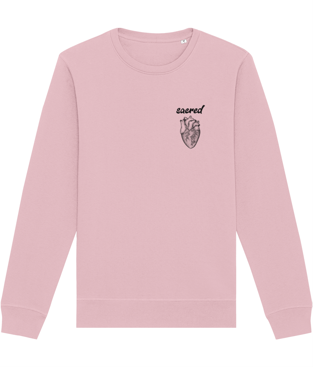 Uplifting style: Contemporary 'Sacred Heart' Organic Cotton Sweatshirt