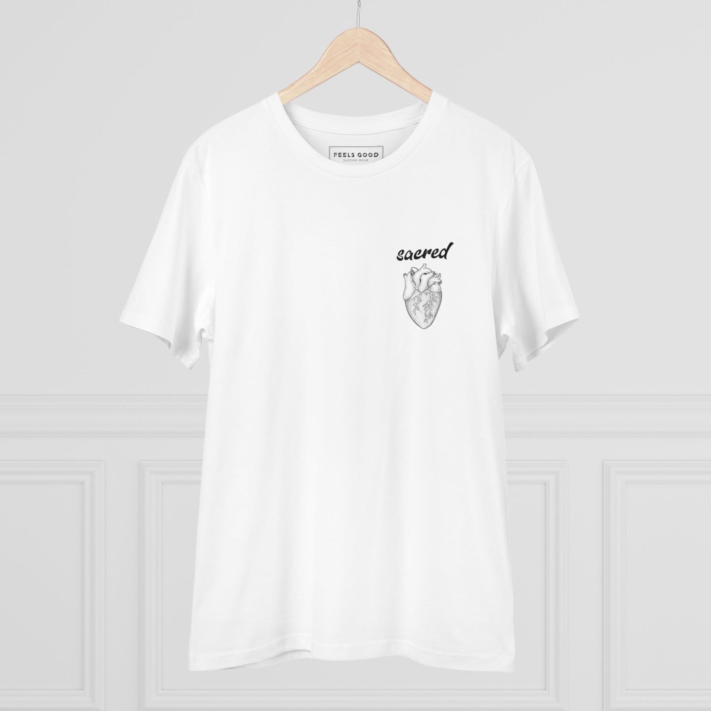Top brand t-shirt: Contemporary 'Sacred Heart' organic.