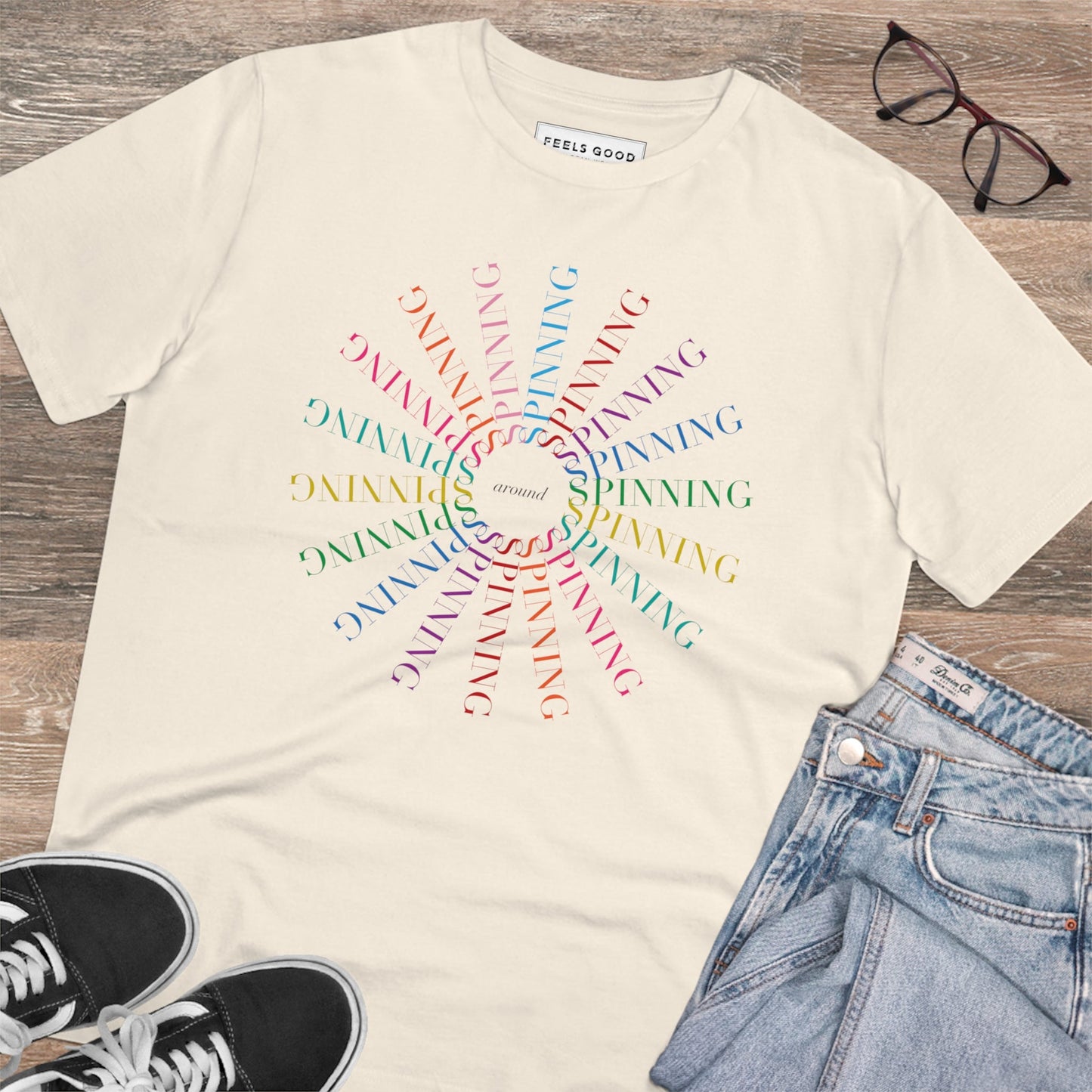 Positive thinking day tee: 'Spinning Around' Kylie Minogue cotton.