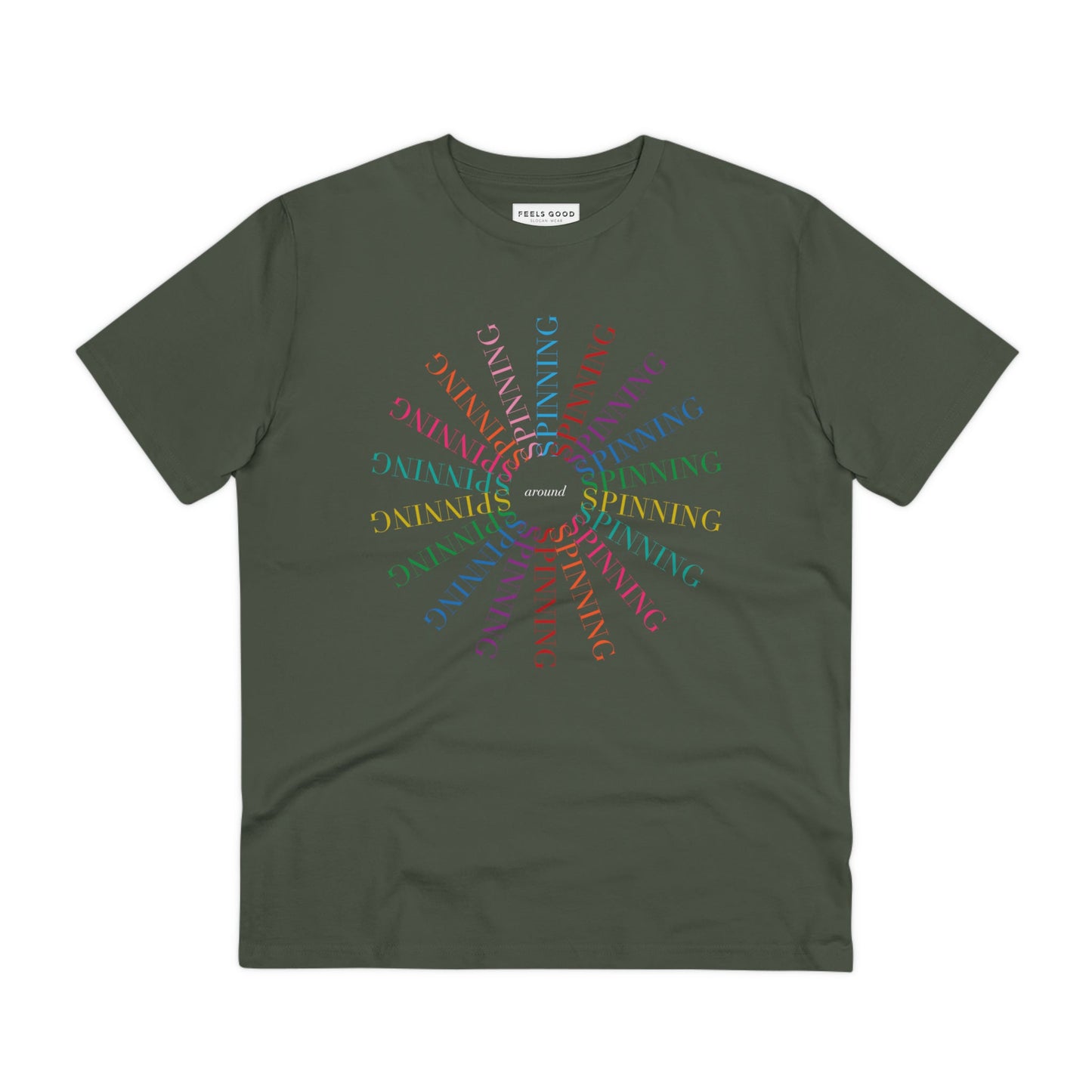Contemporary 'Spinning Around' Kylie Organic Cotton T-shirt - Fun Tshirt