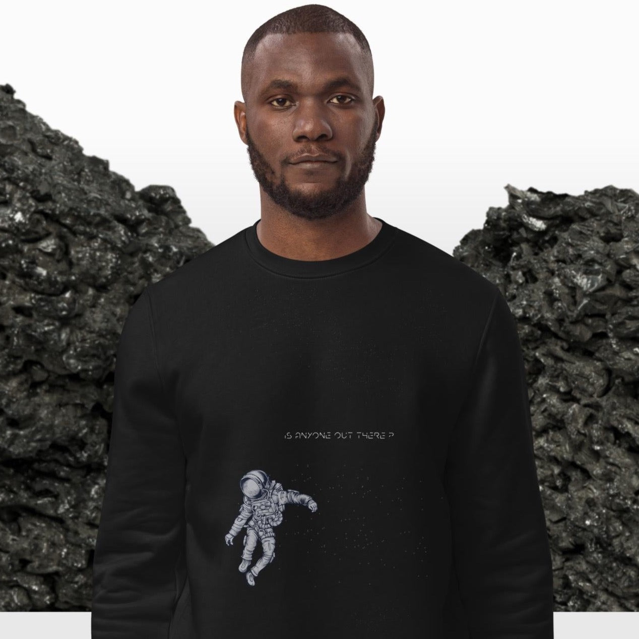 Contemporary 'The Astronaut' Organic Cotton Sweatshirt with uplifting cosmic vibe
