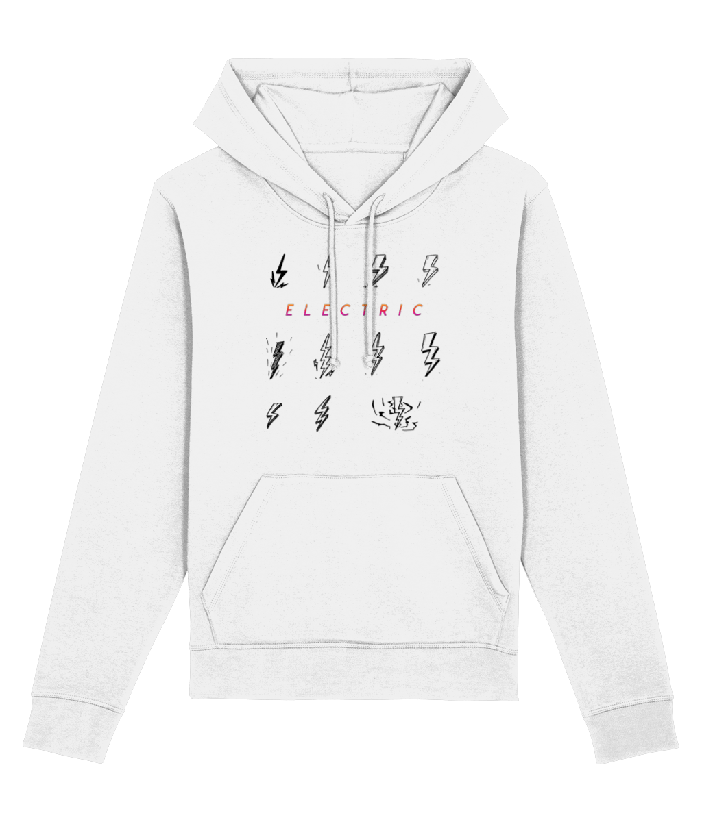 Urban hoodie with contemporary ‘Electric’ text design