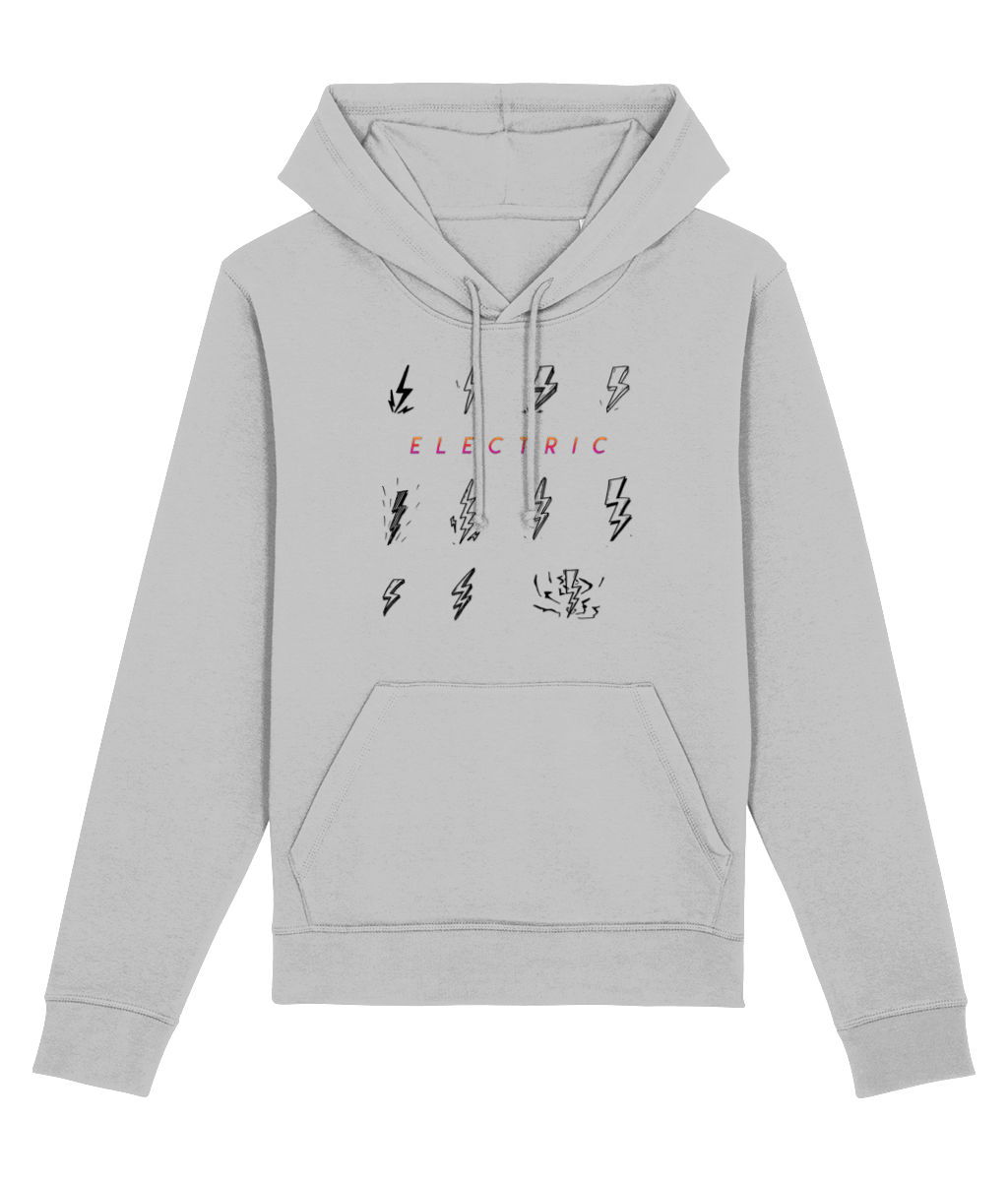 Graphic hoodie featuring bold ‘Electric’ slogan for street style