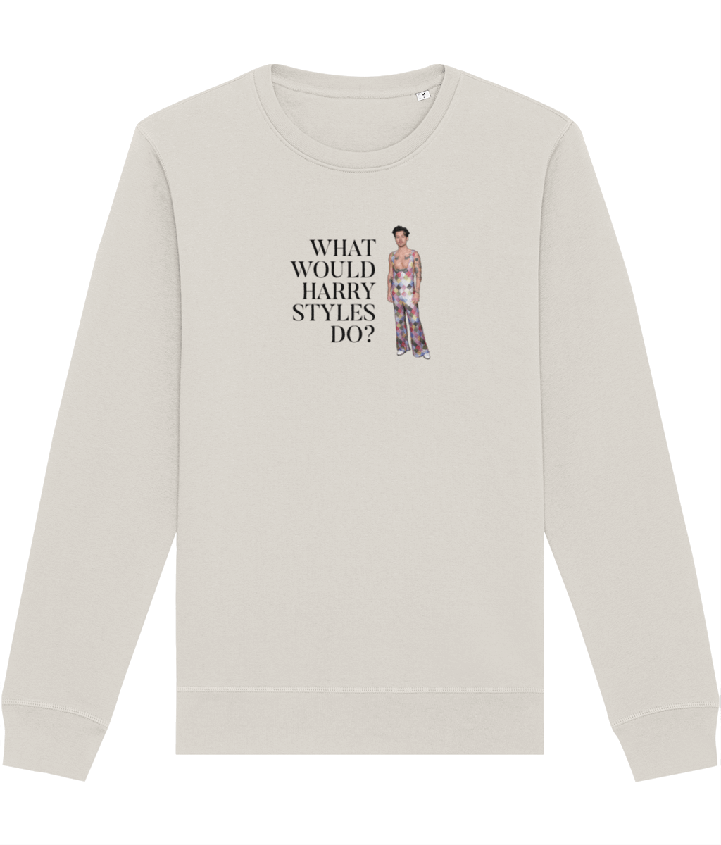 Express spiritual style in the Contemporary 'What Would Harry Styles Do?' Organic Sweatshirt