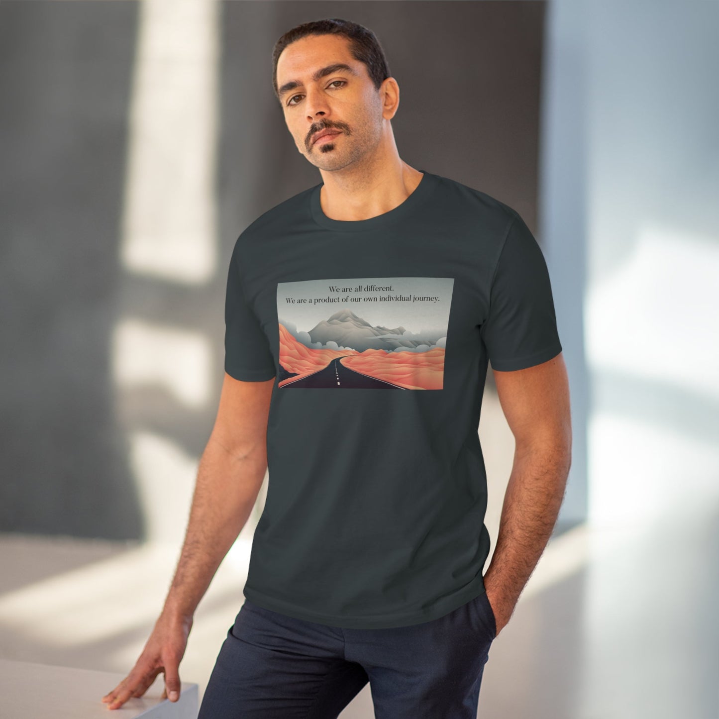 Top t-shirt: Famous Quotes 'A Different Path' for good vibes.