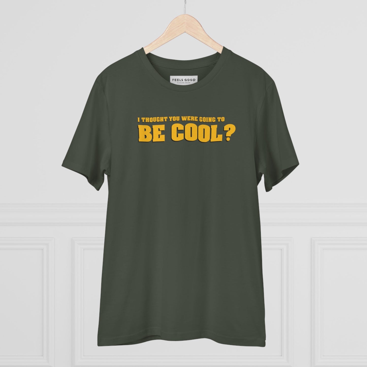 Famous Quotes 'Be Cool' Organic Cotton T-shirt, a must-have for fans of band t-shirts and hip hop.