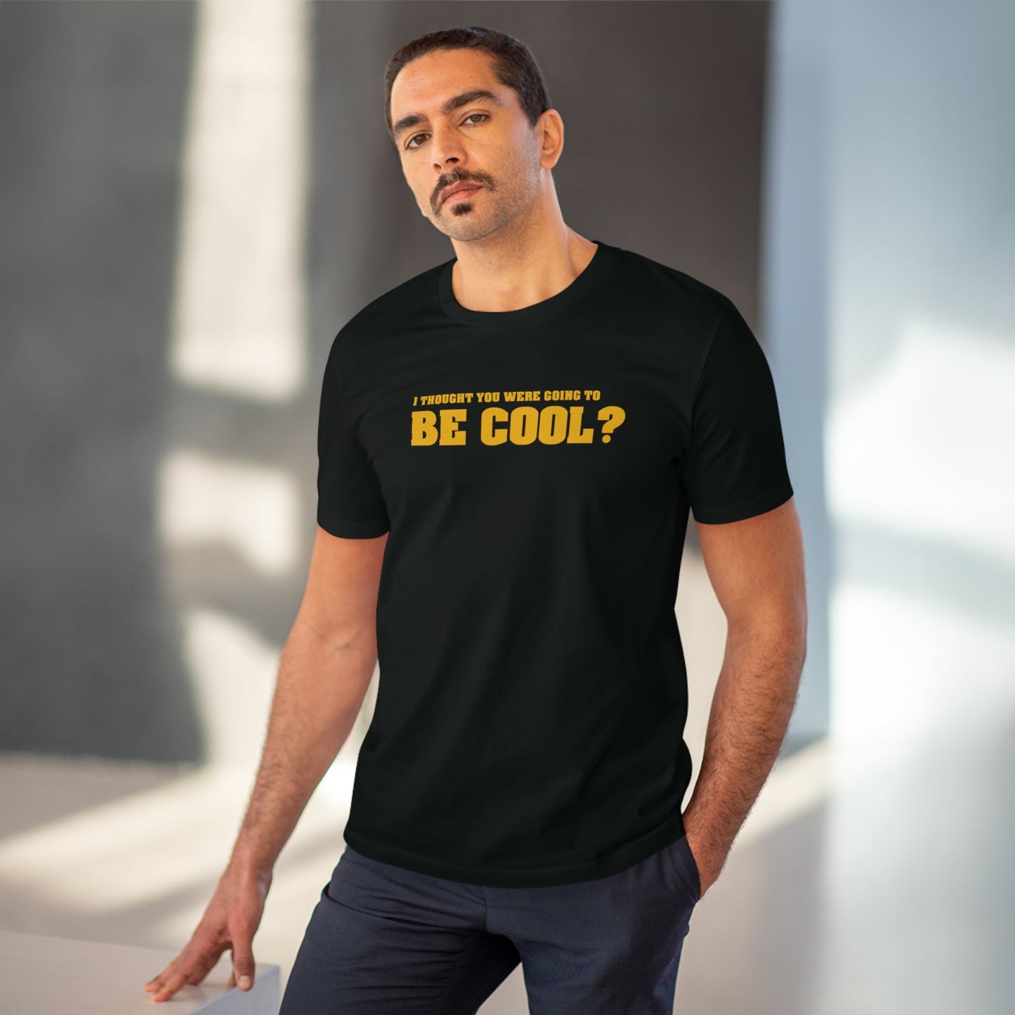 Famous Quotes 'Be Cool' Organic Cotton T-shirt, perfect for streetwear and hip hop lovers.