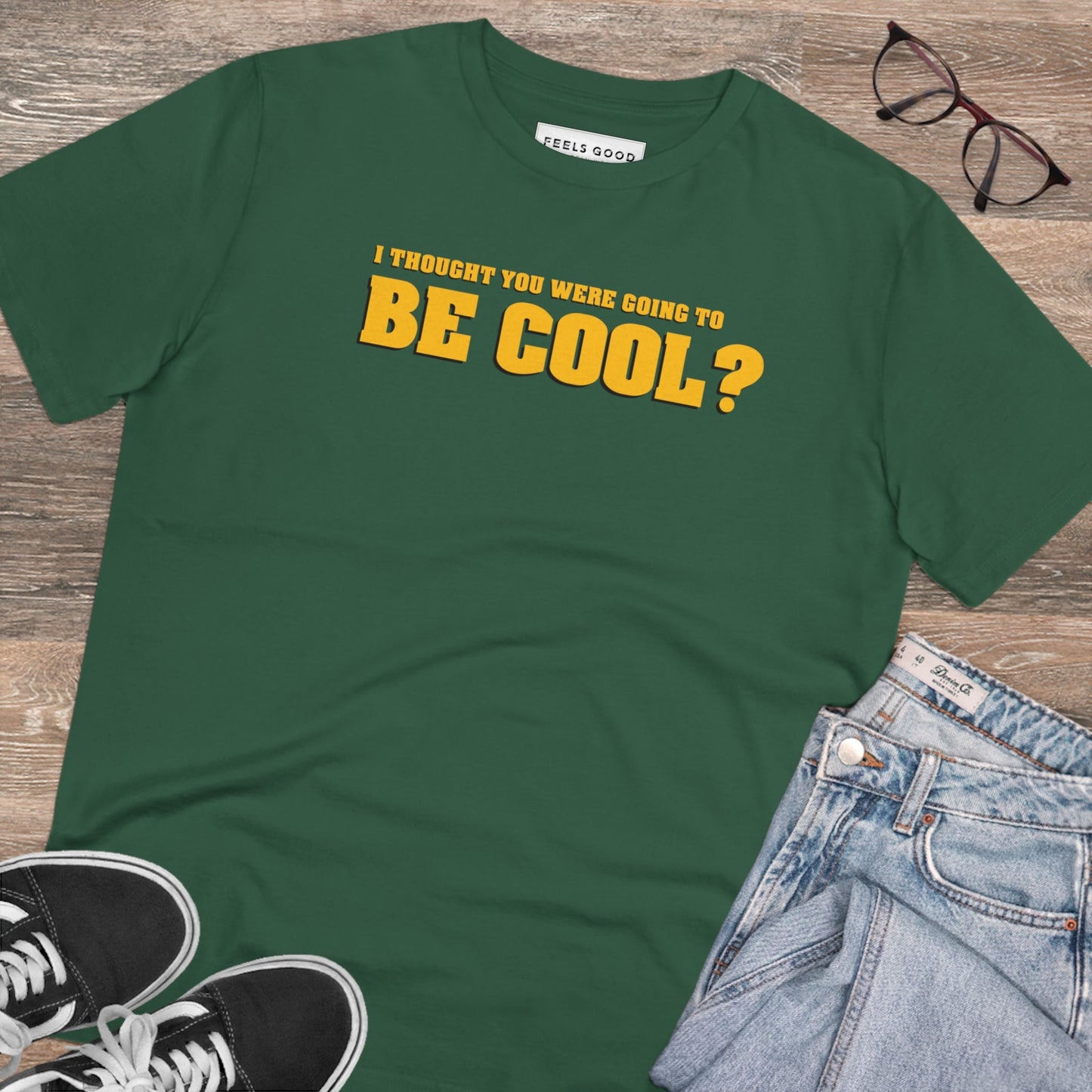 Famous Quotes 'Be Cool' t-shirt, ideal for music fans seeking a hip hop and streetwear vibe.