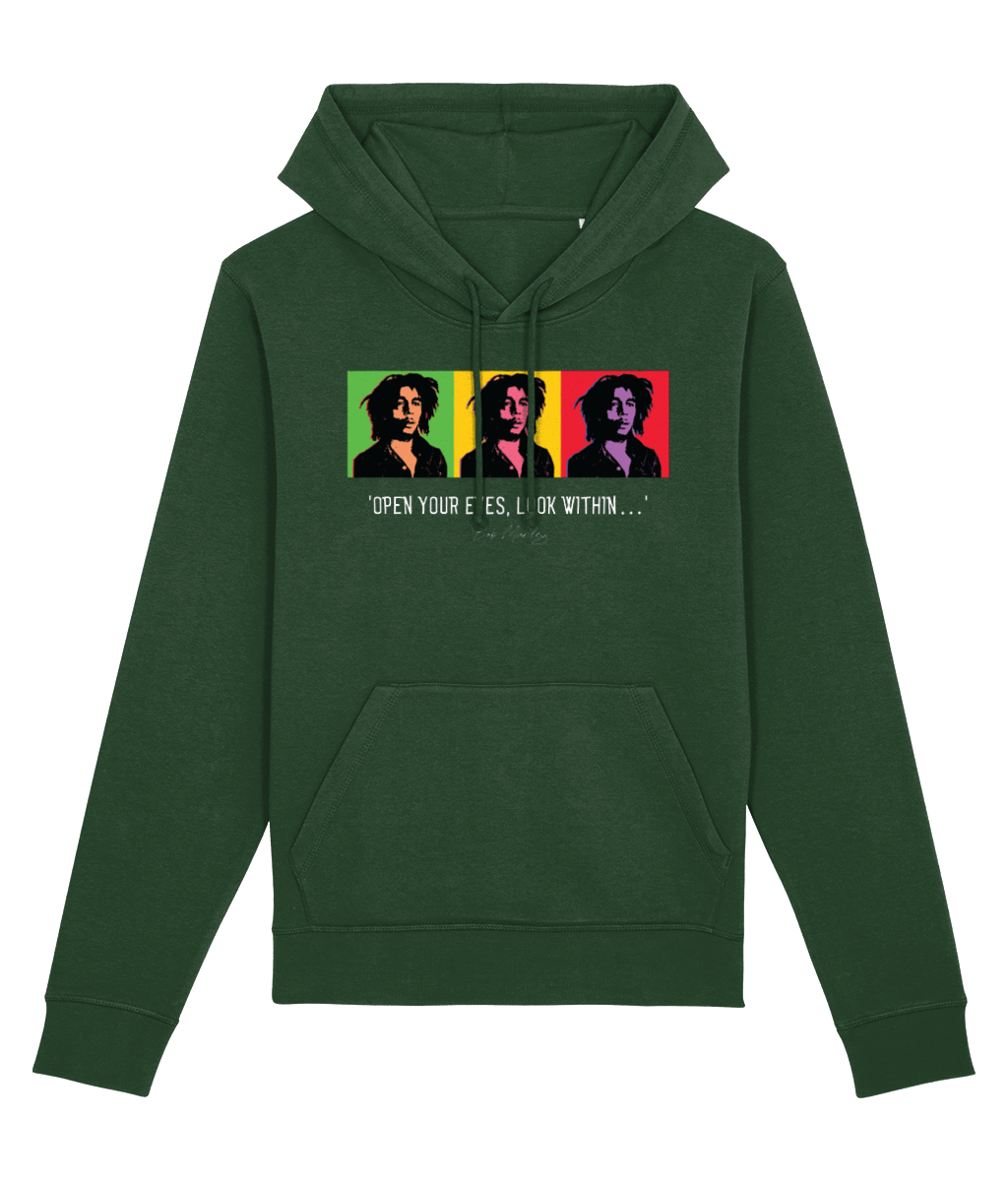 Reggae 'Famous Quotes 'Bob Marley' Organic Cotton Hoodie – Vintage rock hoodies vibe