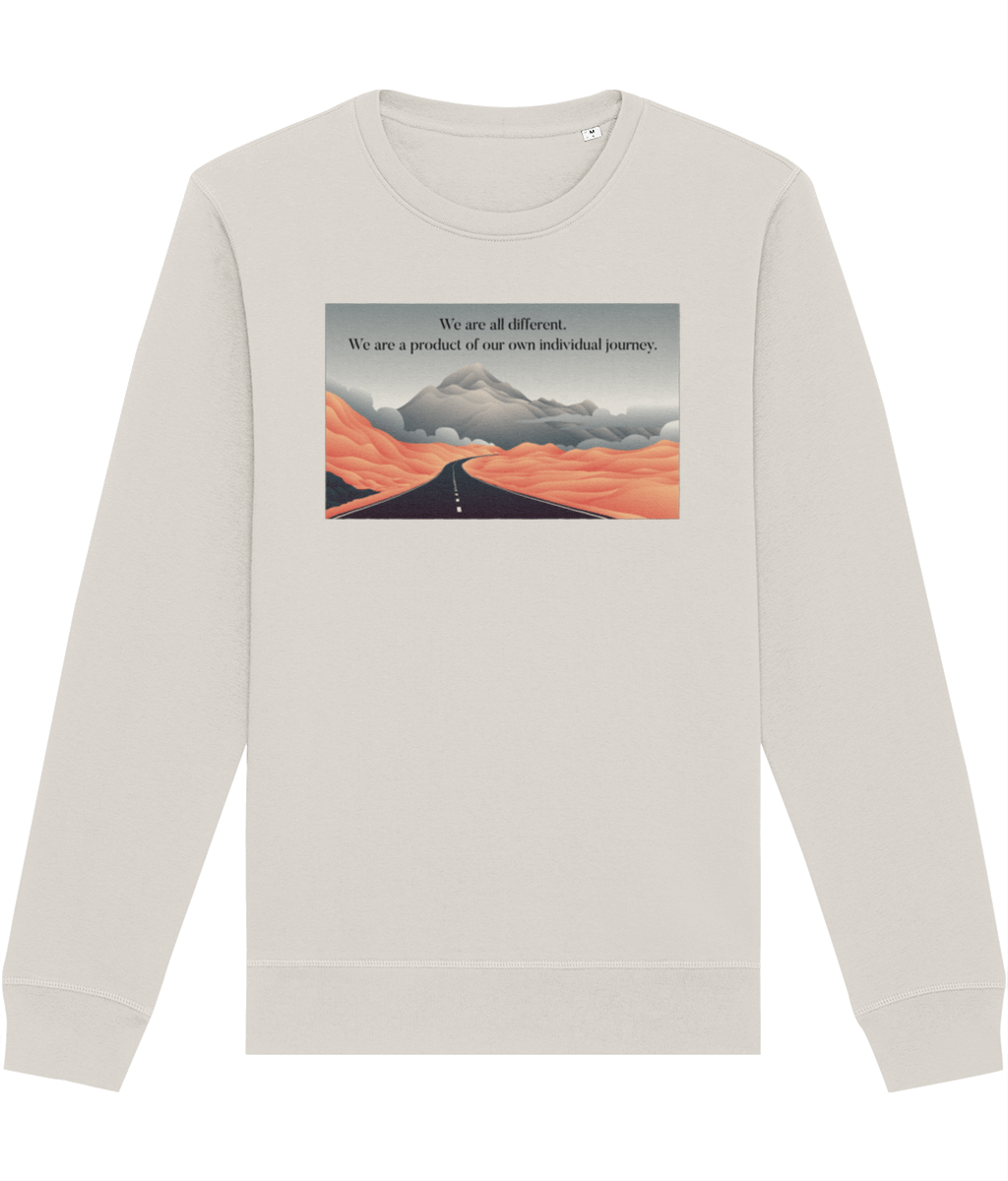 Famous Quotes 'Different Paths' Organic Cotton Sweatshirt with expressive music fashions