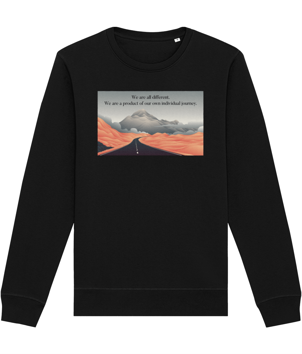Famous Quotes 'Different Paths' Organic Cotton Sweatshirt as positive message apparel