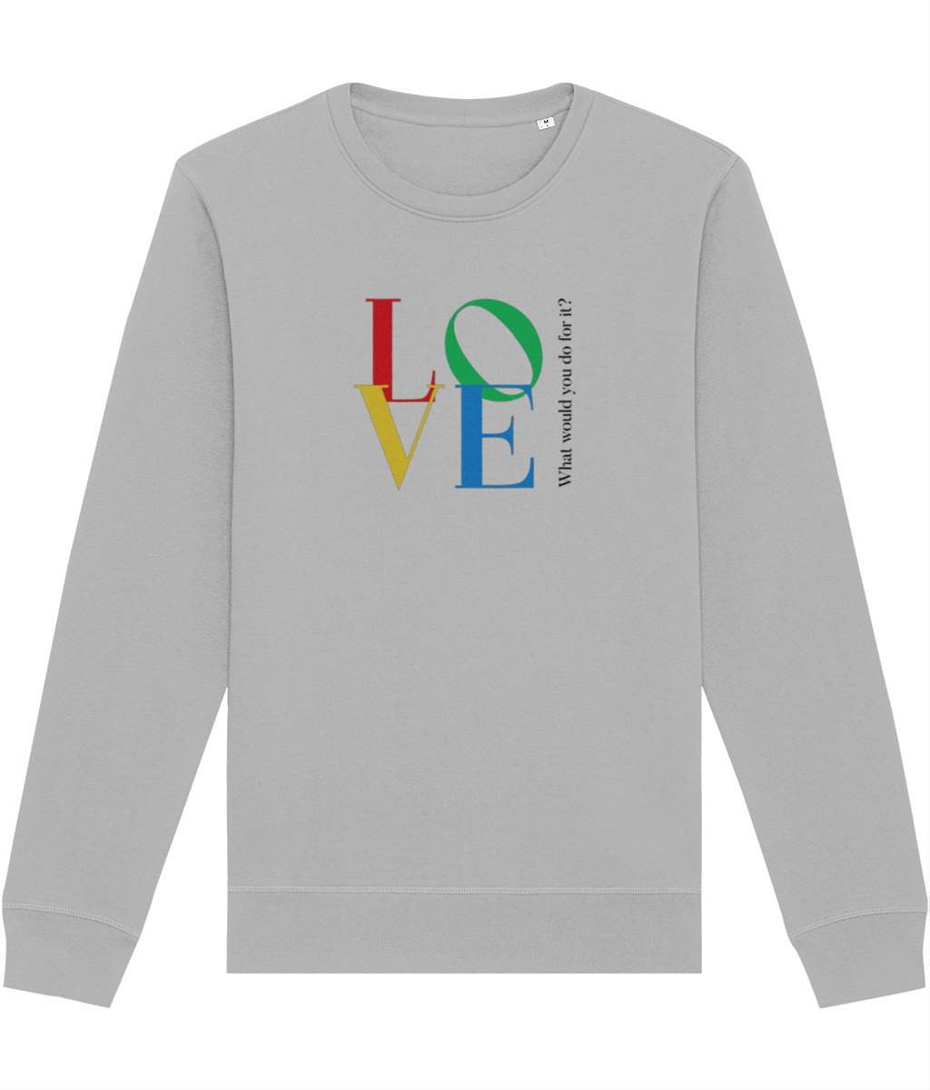 Famous Quotes 'LOVE' Dior Organic Cotton Sweatshirt for inspired, expressive personalities