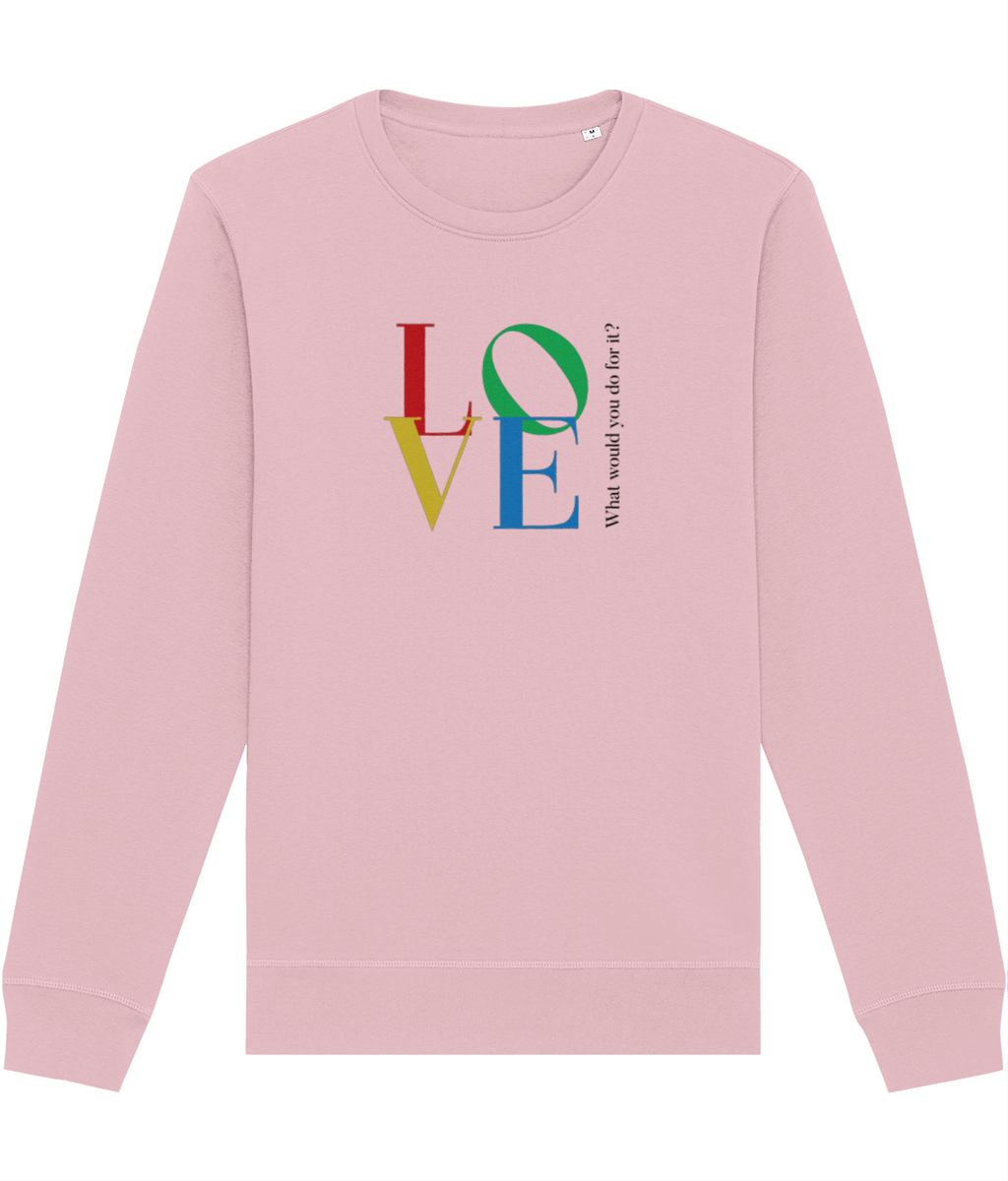 Famous Quotes 'LOVE' Dior Organic Cotton Sweatshirt—a cozy vibe with a loving message