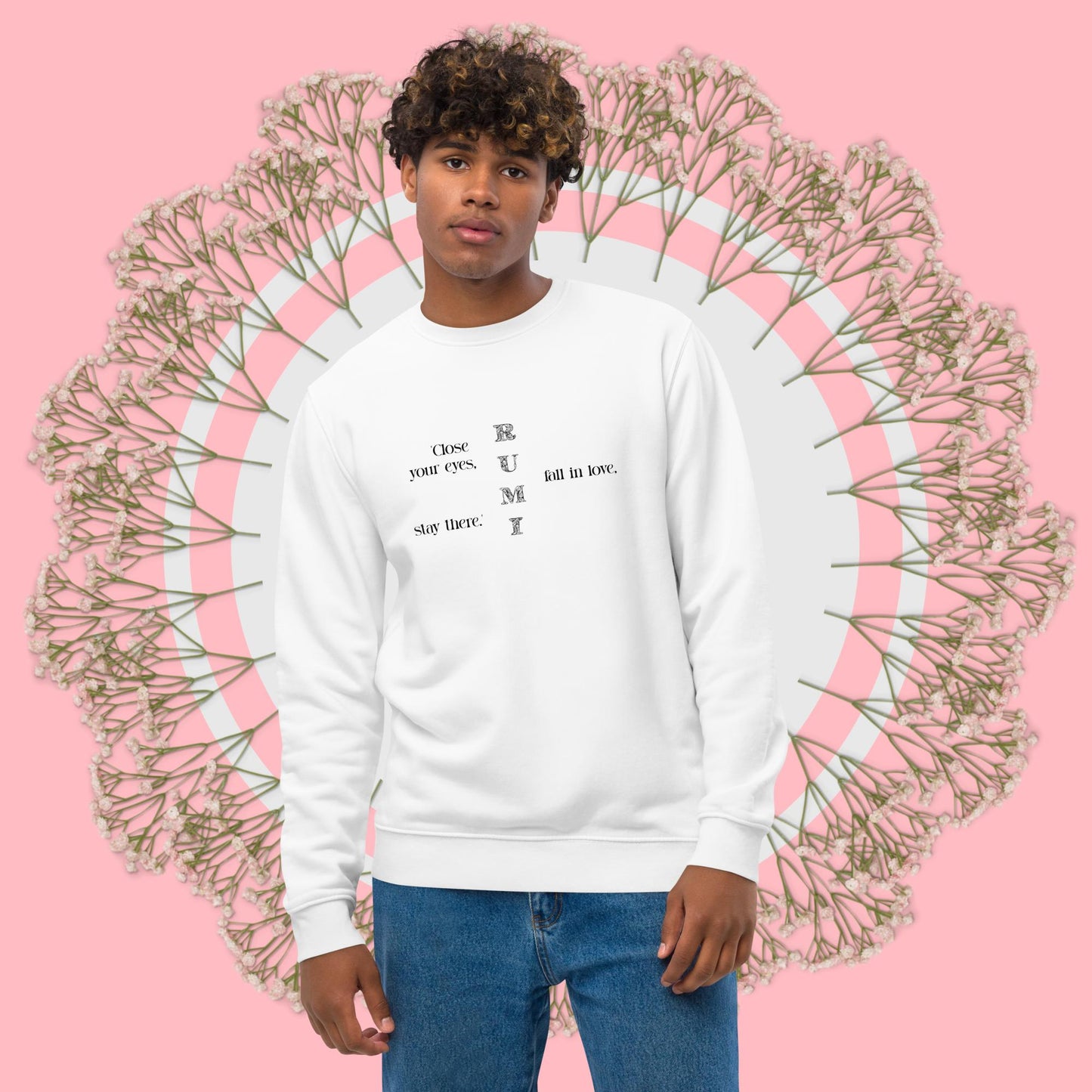Sweatshirts Dior-inspired - Famous Quotes 'Love' Rumi Organic Cotton Sweatshirt.