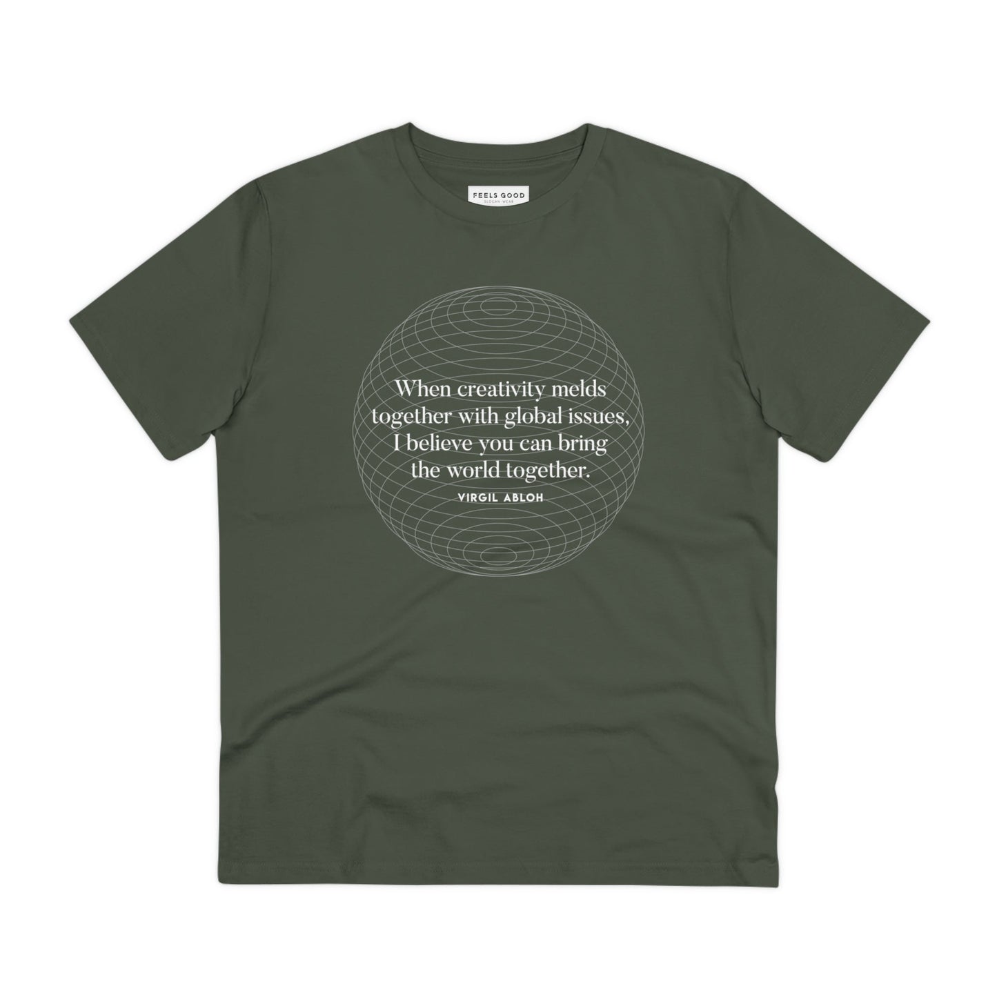 Express yourself with quotes for tshirt lovers! Famous quotes 'One World' Virgil Abloh organic cotton T-shirt.