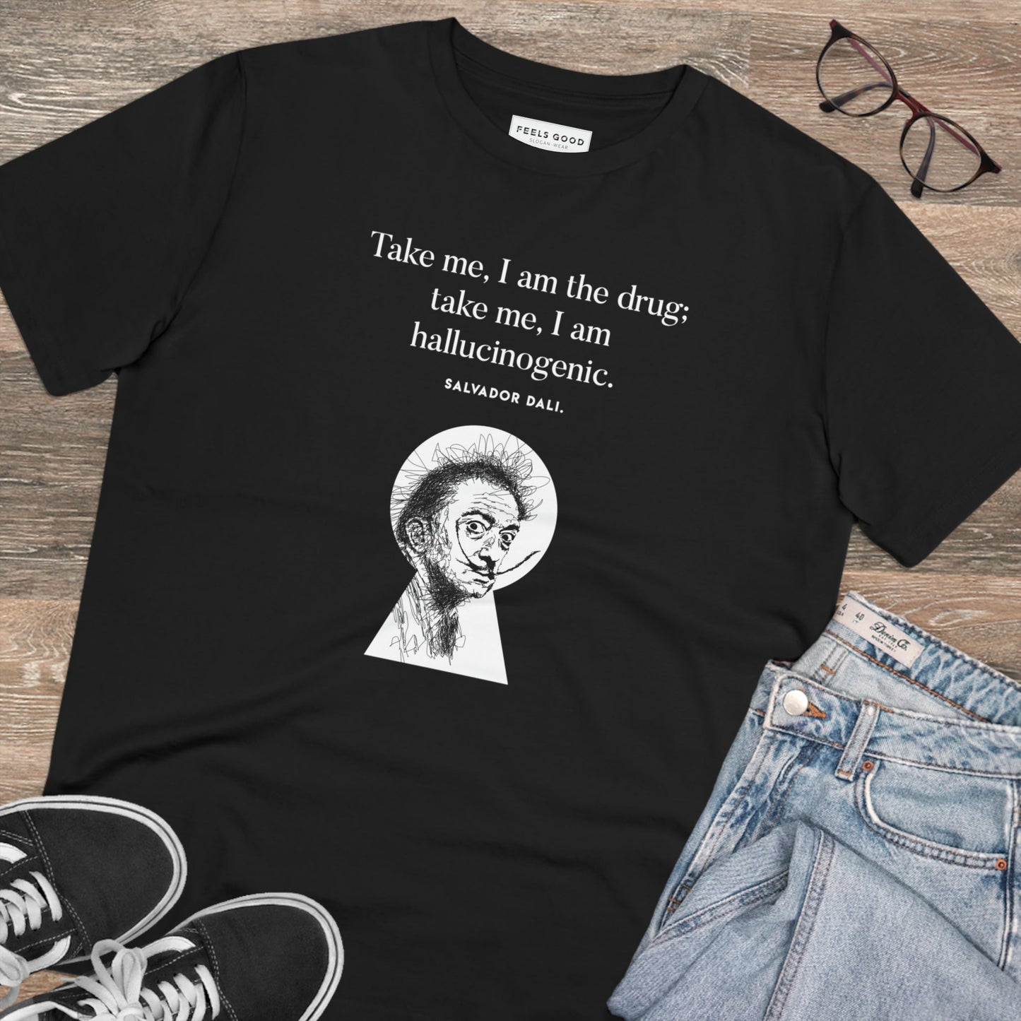 Classic-fit men’s t shirts with bold, modern slogans - Salvador Dali