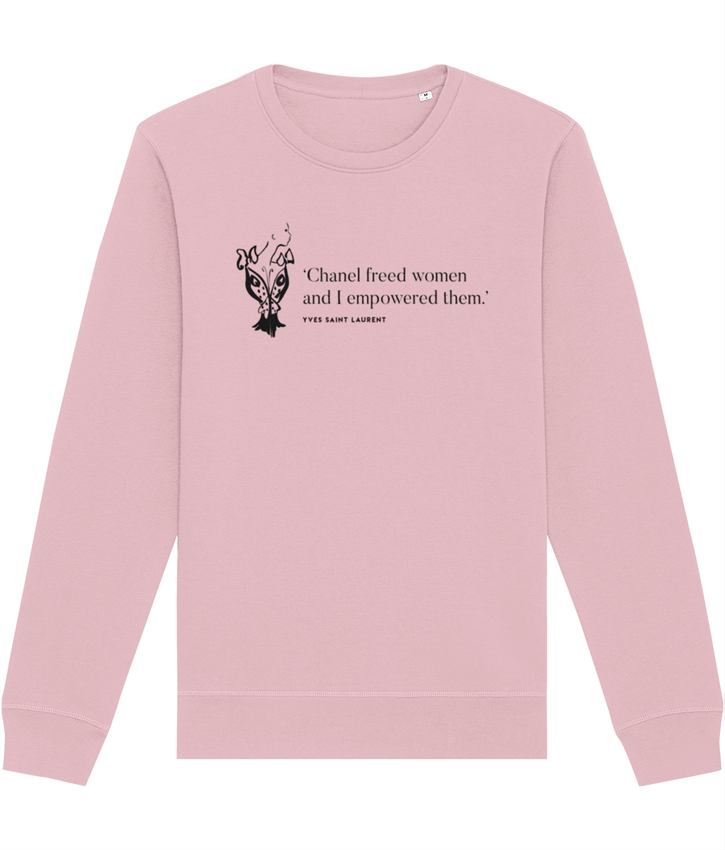 Fashion 'Empowered' Saint Laurent Organic Cotton Sweatshirt - Eco Sweatshirt