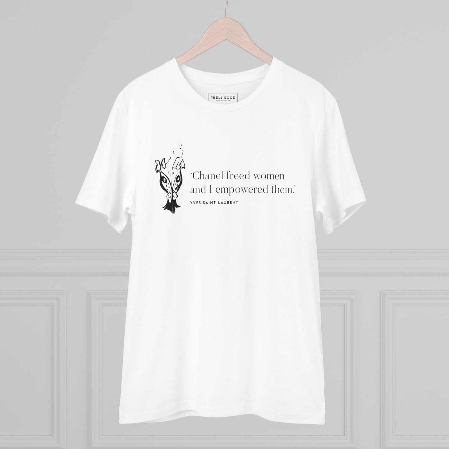Fashion 'Empowered' Saint Laurent organic cotton T-shirt – for lovers of t shirts motivational style!